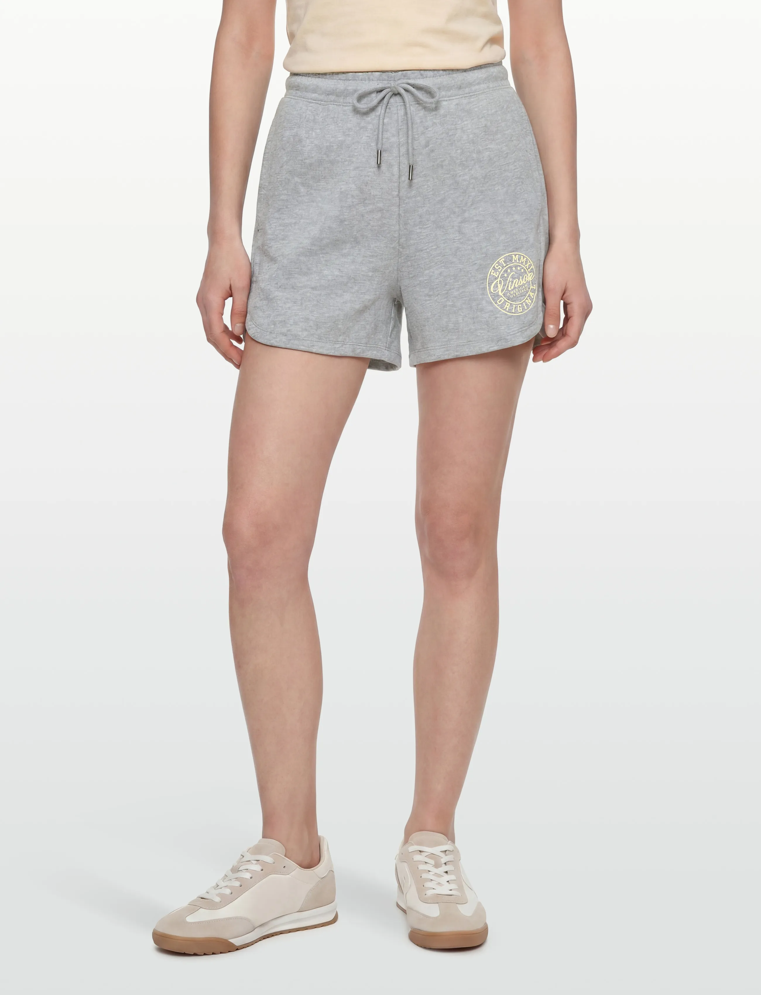 VINSON - SIMONE COT PE SW VIN W SHORTS - sweatshorts - grey mÉlange - 3