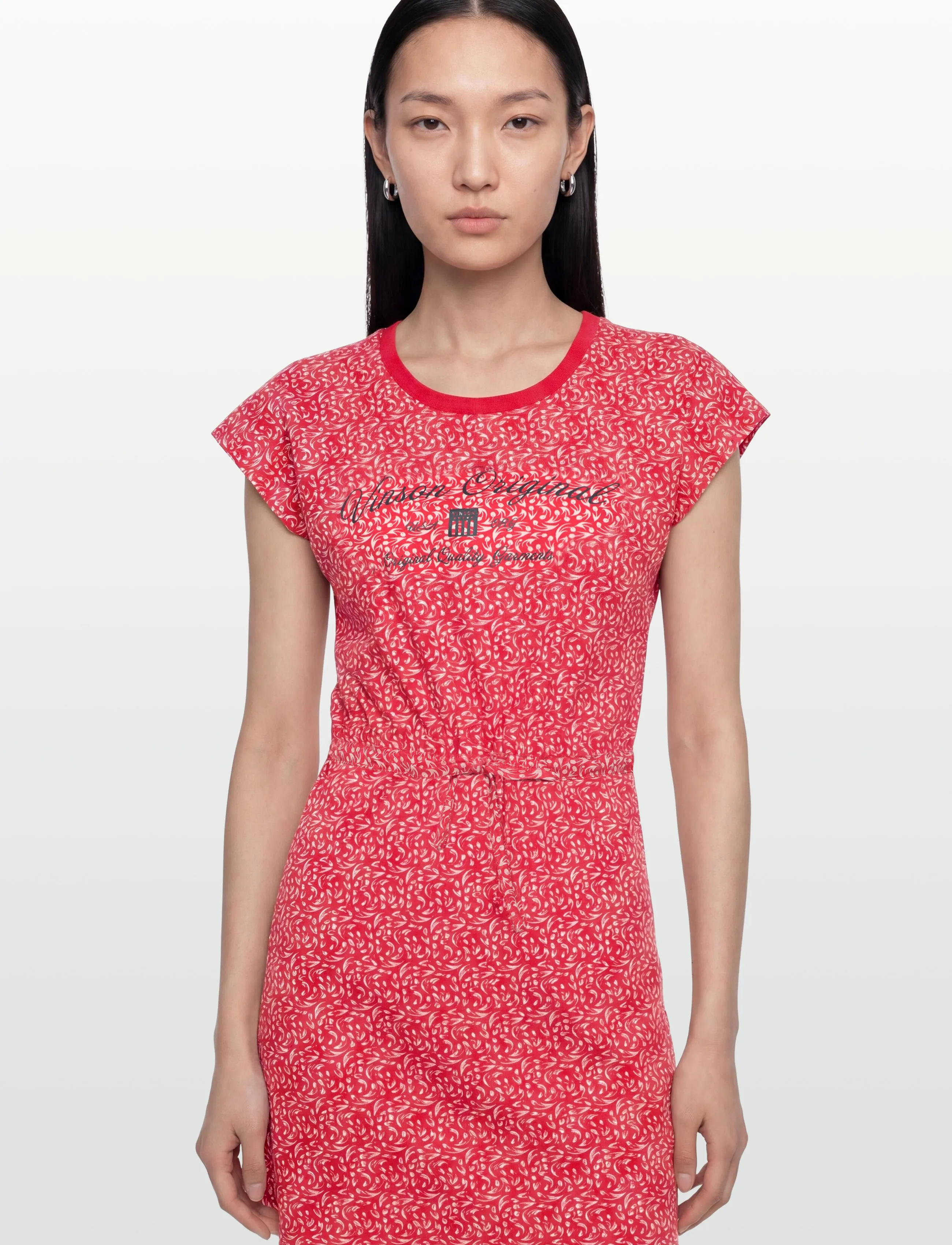 VINSON - RINA AOP COT PE VIN W DRESS - laveste priser - 17-1654tcx poinsettia - 3