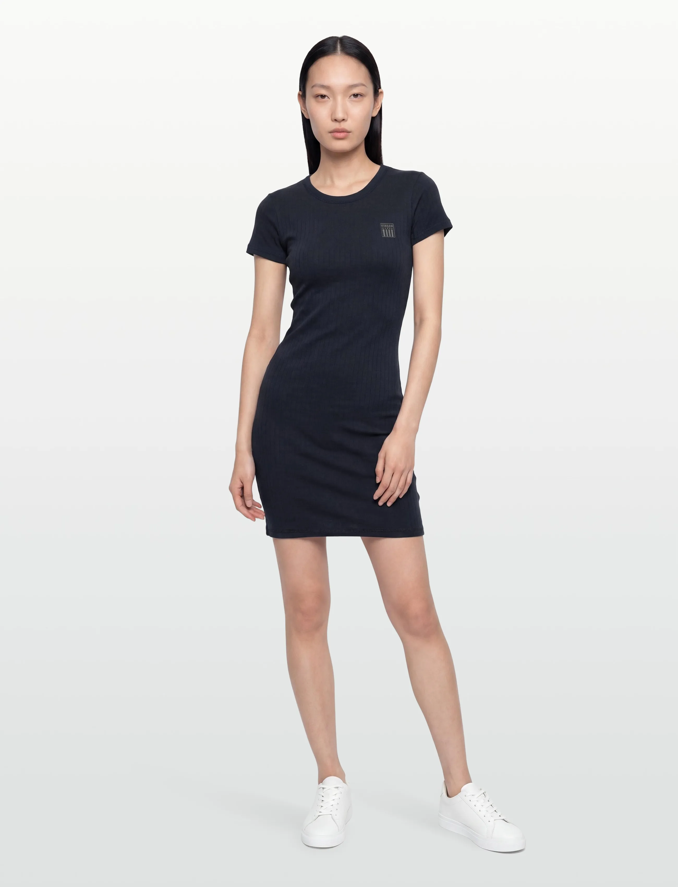 VINSON SURI RIB VIN W DRESS - Strikkjoler - 19-4020TCX DARK SAPPHIRE / navy