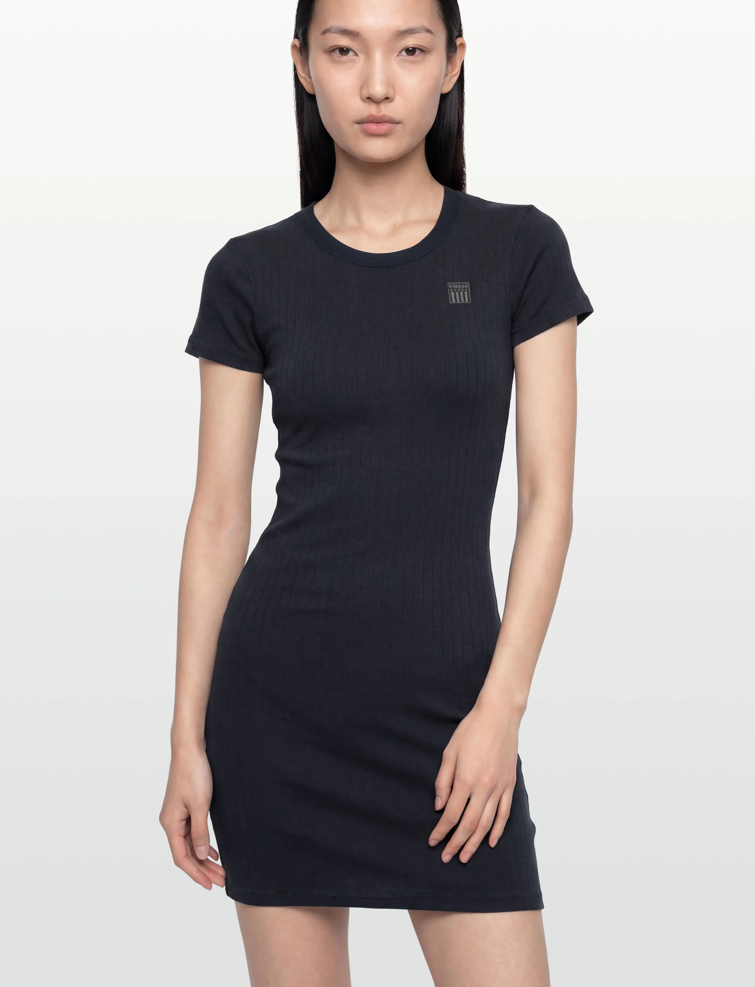 VINSON - SURI RIB VIN W DRESS - t-shirt-kleider - 19-4020tcx dark sapphire - 3