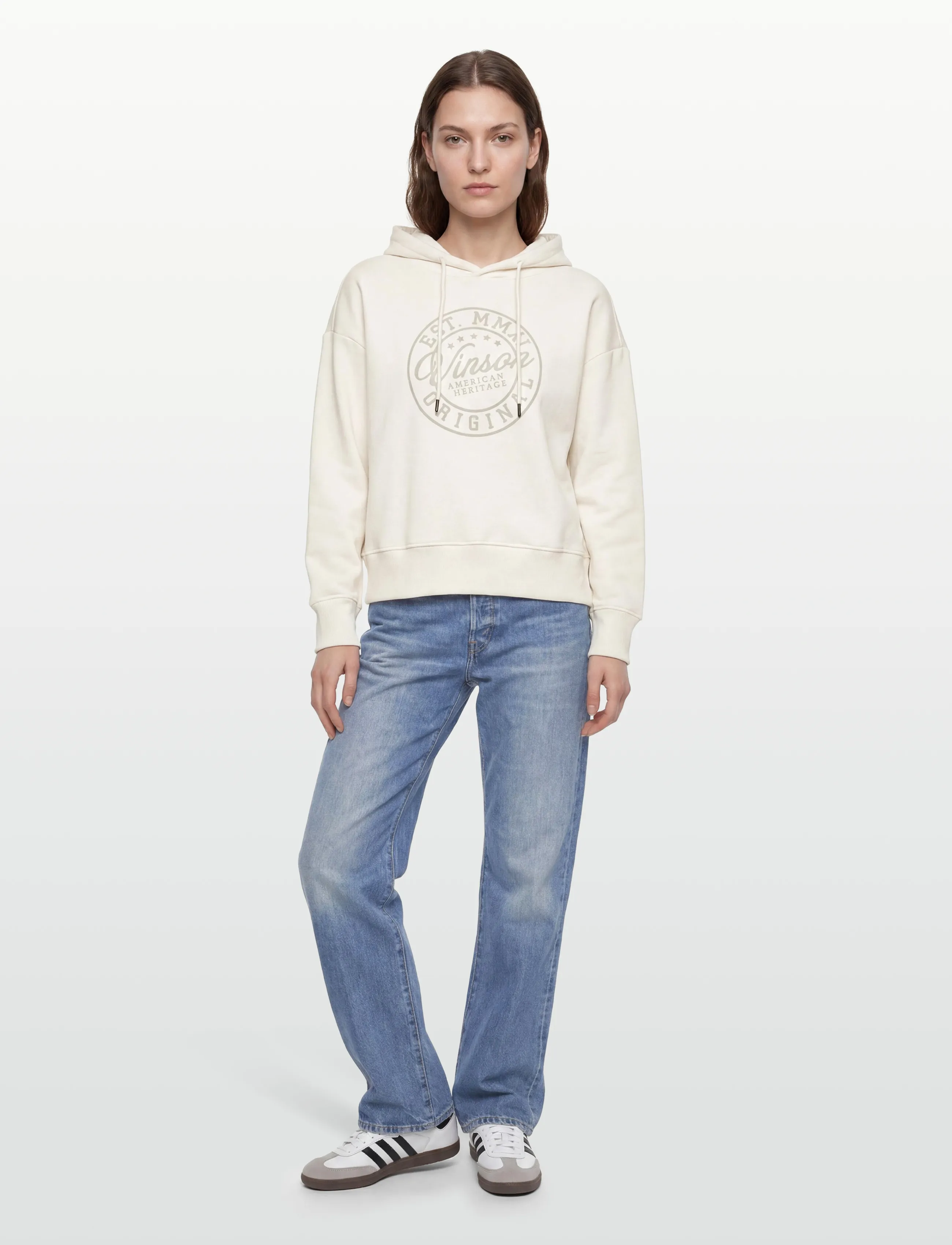 VINSON - SLOANE REG LO VIN W SW - hættetrøjer - 11-4201tcx cloud dancer - 0
