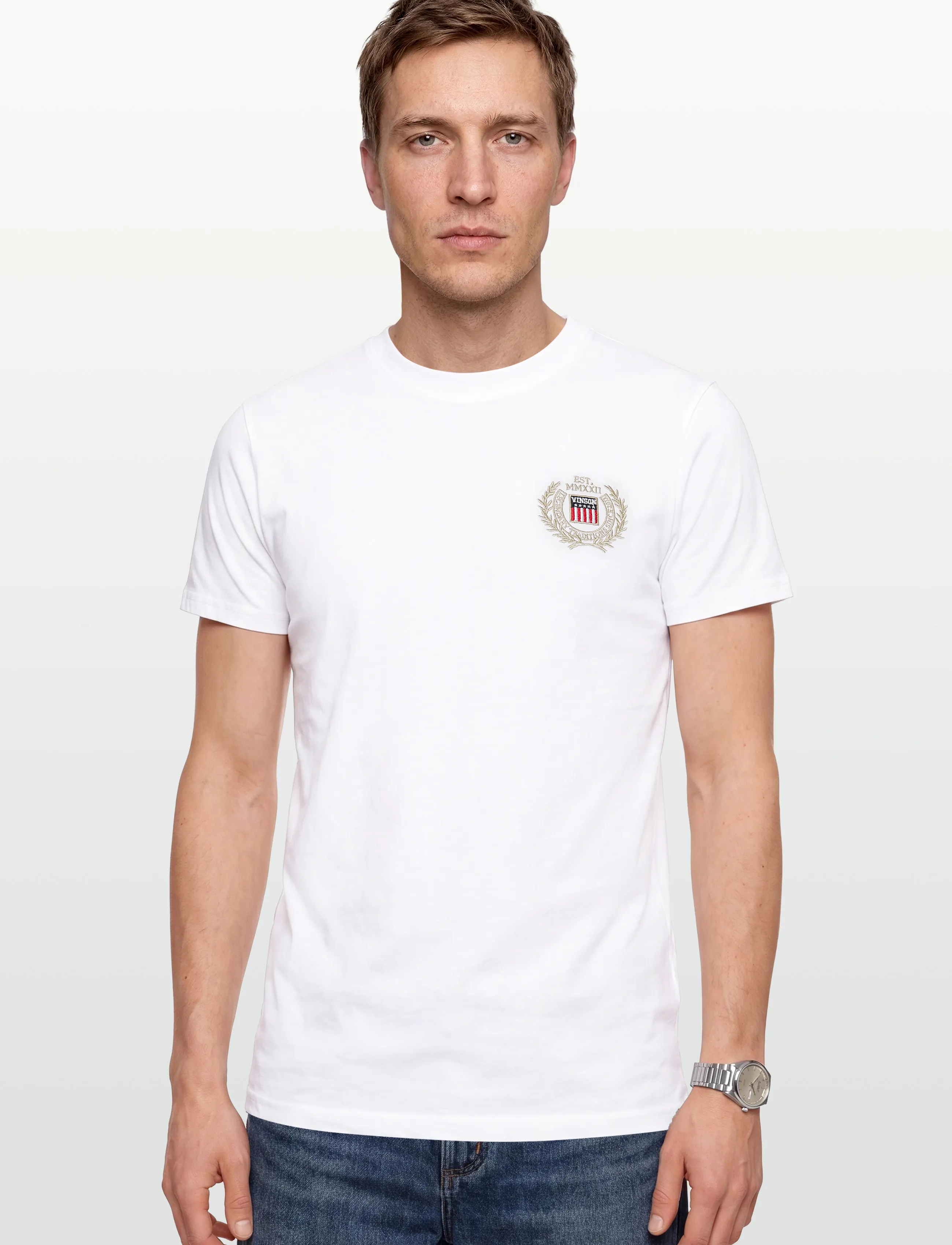 VINSON - SAL REG COT SJ VIN M TEE - bright white - 3