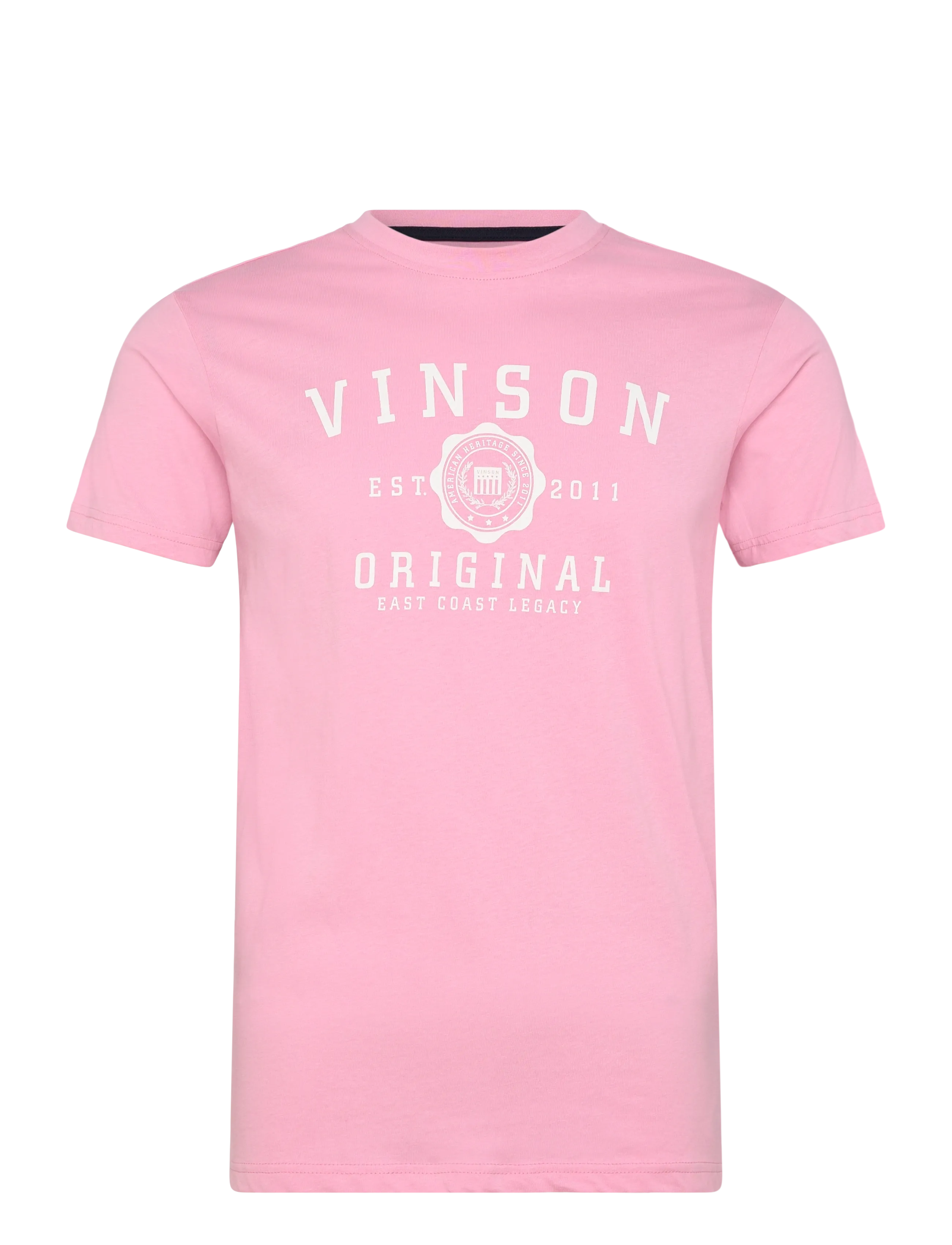 VINSON SIMON REG COT VIN M TEE - Kläder - 14-2311TCX PRISM PINK / pink/rose