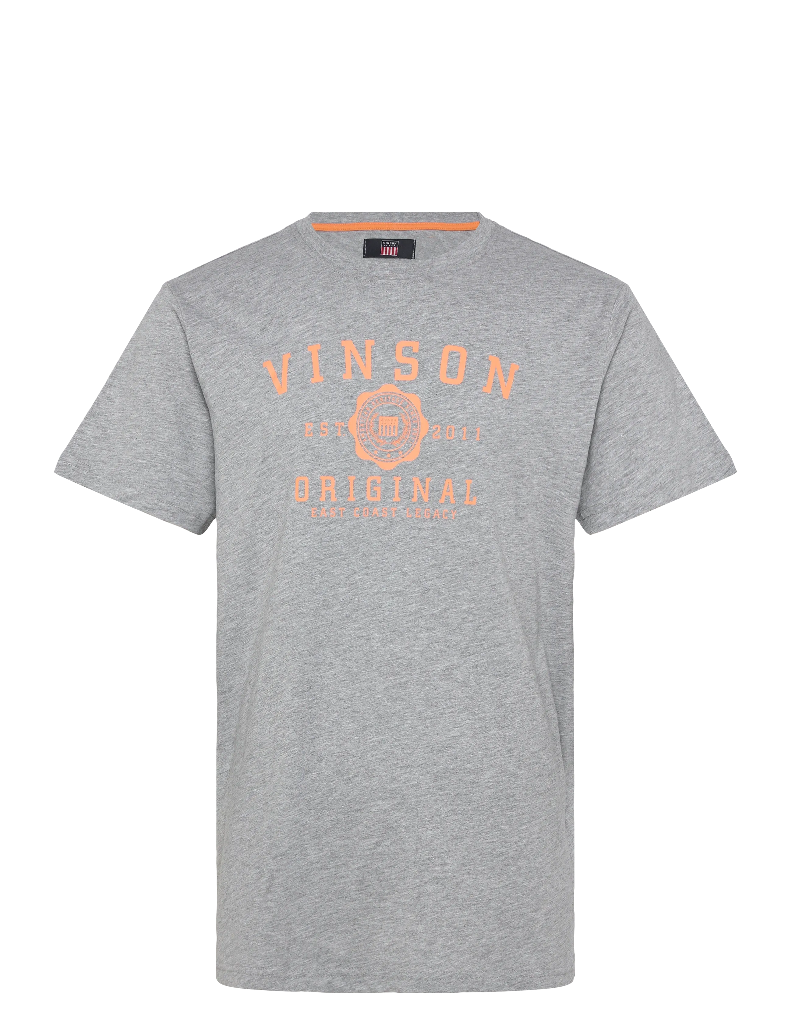 VINSON SIMON REG COT VIN M TEE - Kläder - GREY MÉLANGE / grey