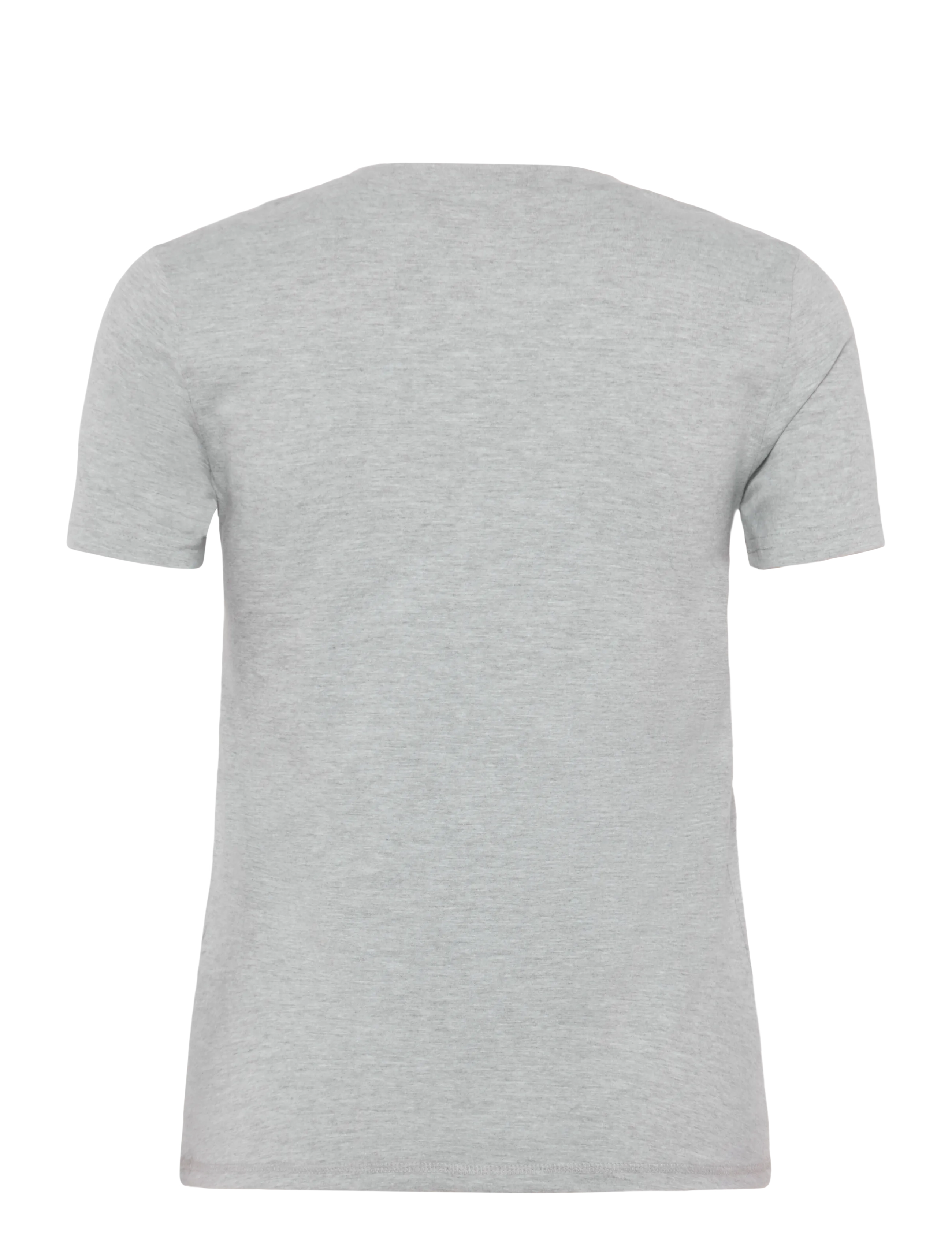 VINSON - VWHERA TOP SHS V-NECK JRS - höstkläder - grey mÉlange - 1