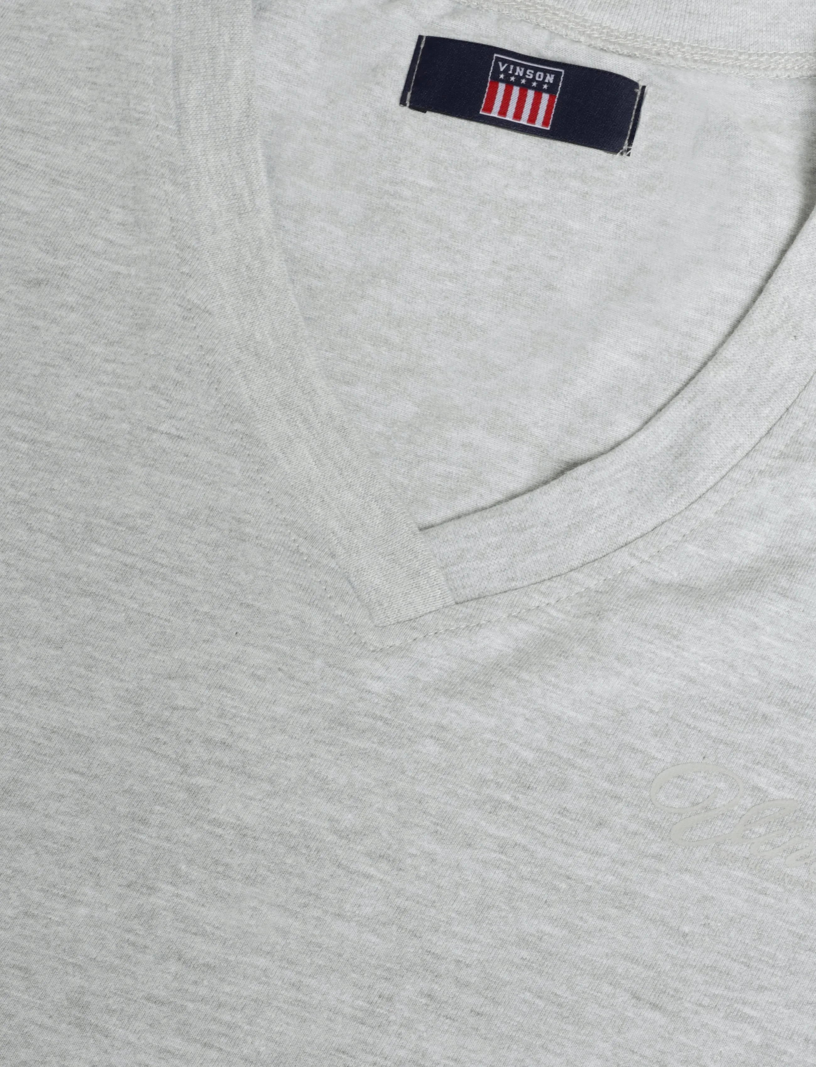 VINSON - VWHERA TOP SHS V-NECK JRS - höstkläder - grey mÉlange - 2