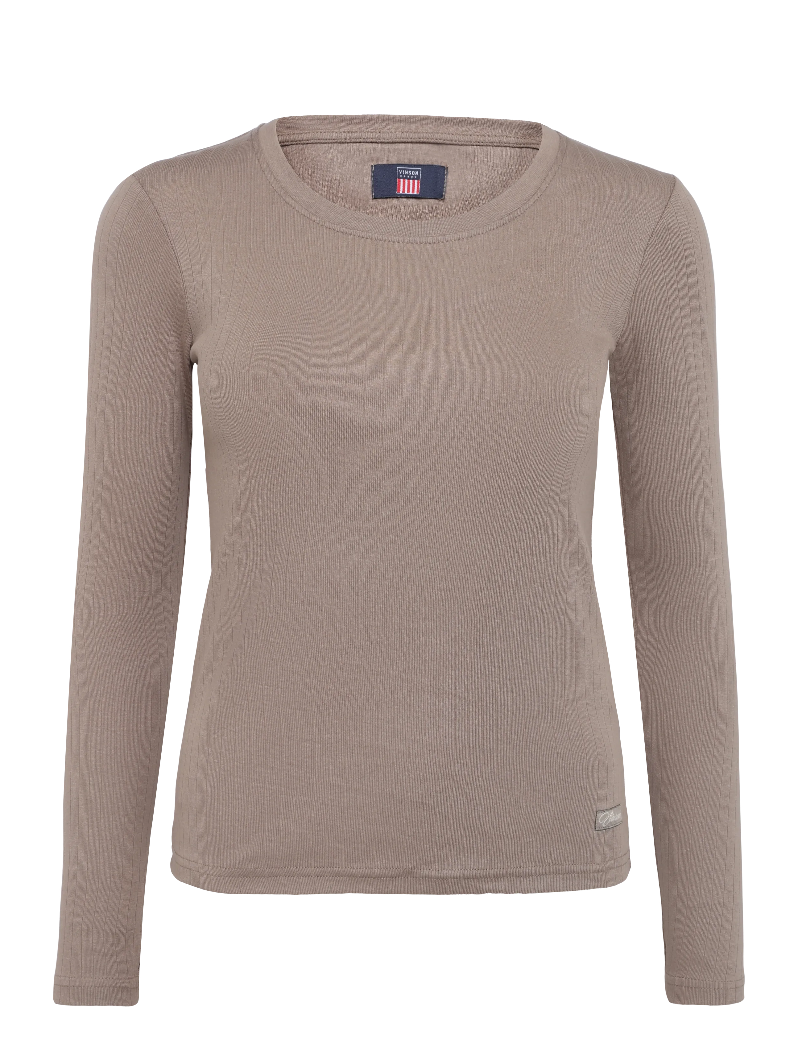 VINSON VWHELENA TOP LS RIB - Vinson - WALNUT / brown