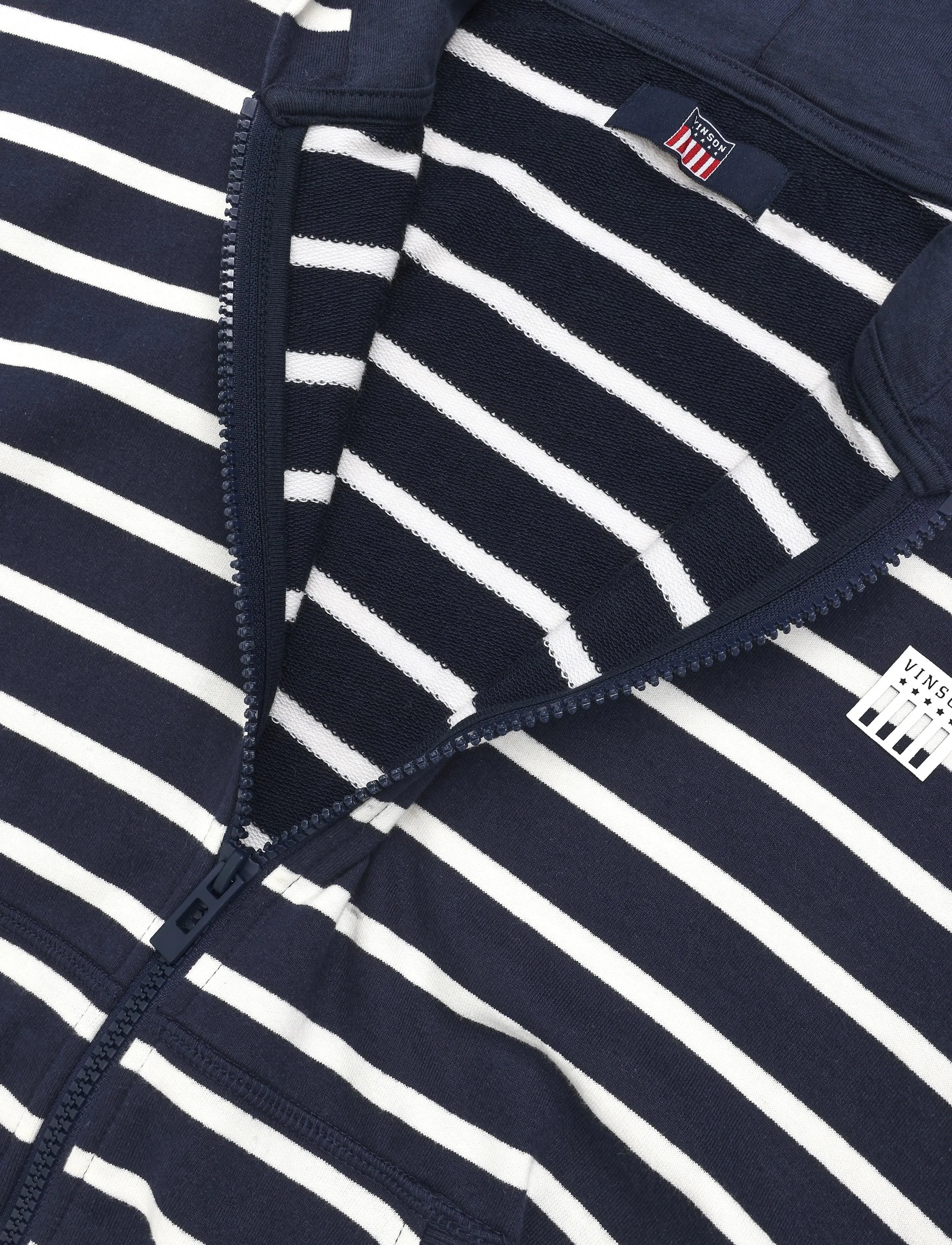 VINSON - VWHOPE TOP LOOSE ZIP SWT - hoodies - dark sapphire striped - 2