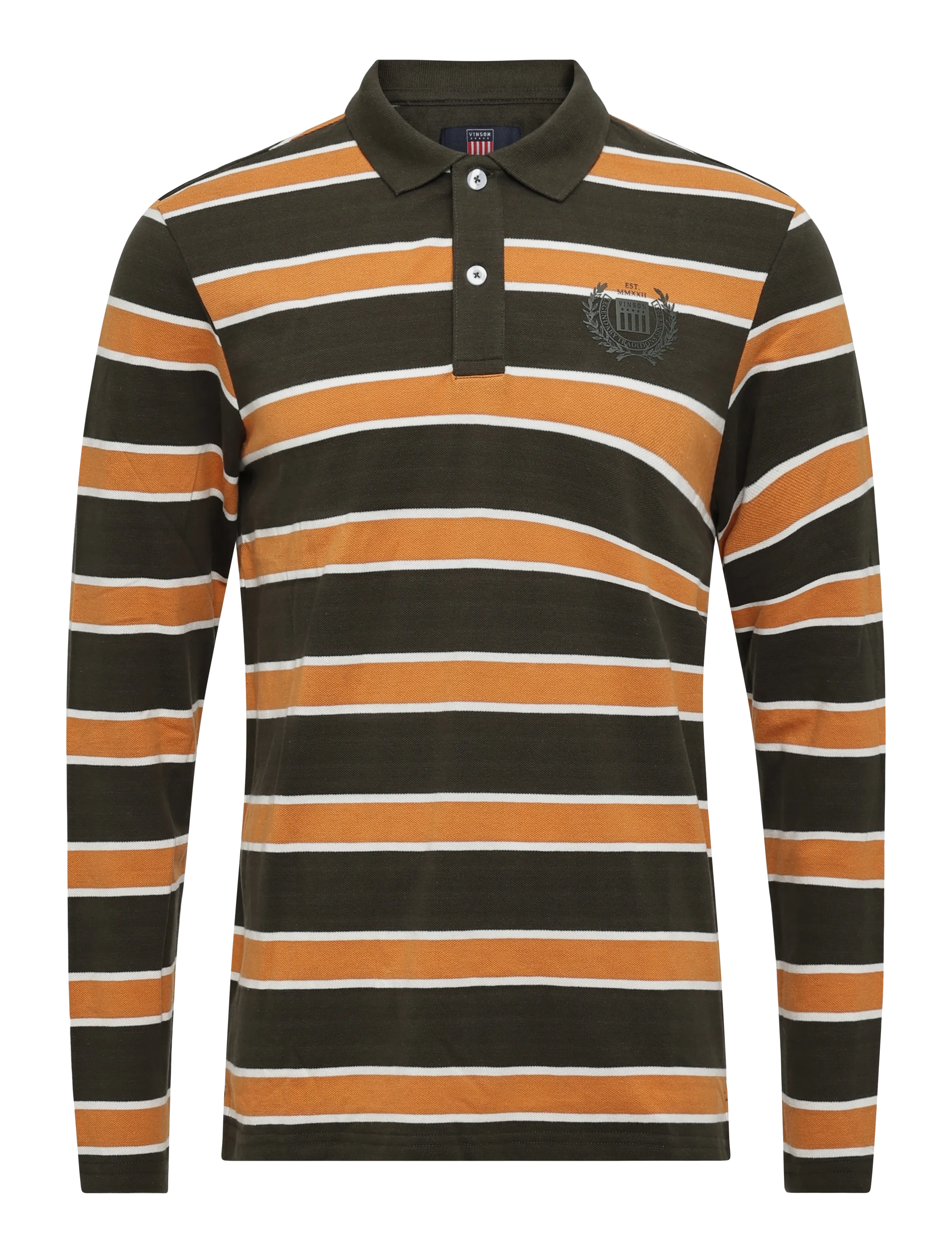 VINSON VMHUGO POLO LS PIQ - Polo marškinėliai - FOREST NIGHT / khaki/green