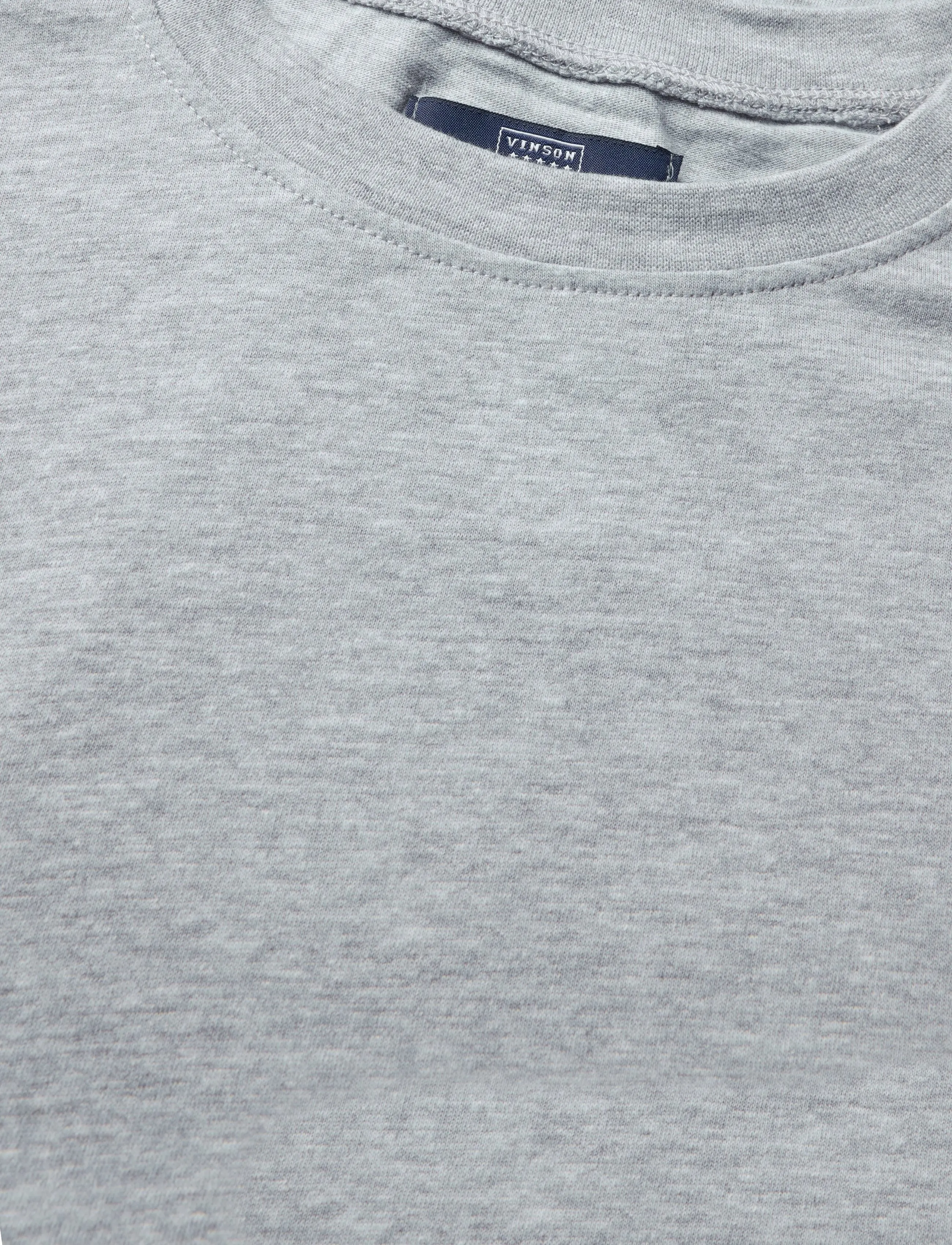 VINSON - VMHUBERT TOP SHS JRS - t-shirts - grey mÉlange - 2