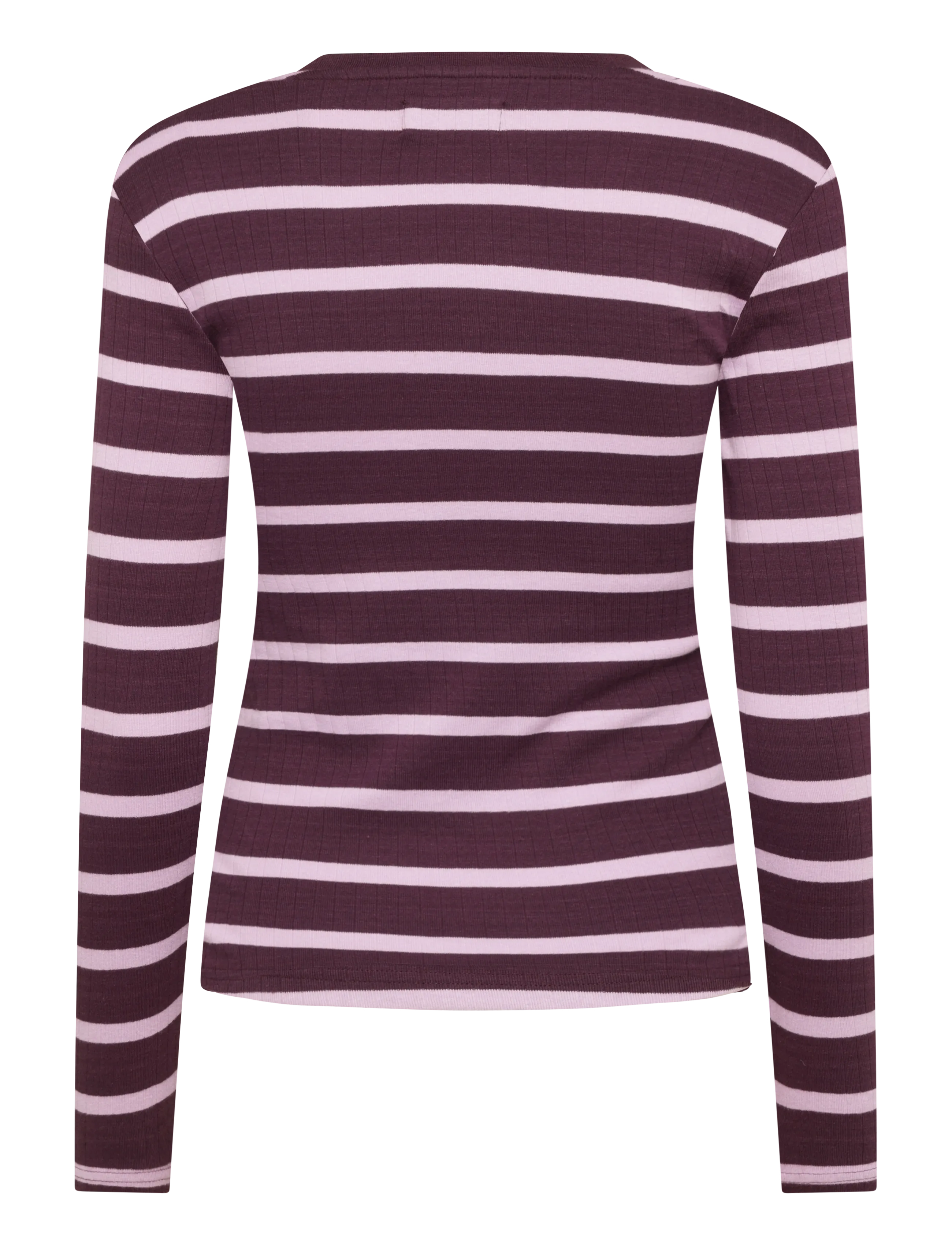 VINSON - VWHELENA STRP TOP LS RIB - herbstliche kleidung - blackberry wine stripe - 2