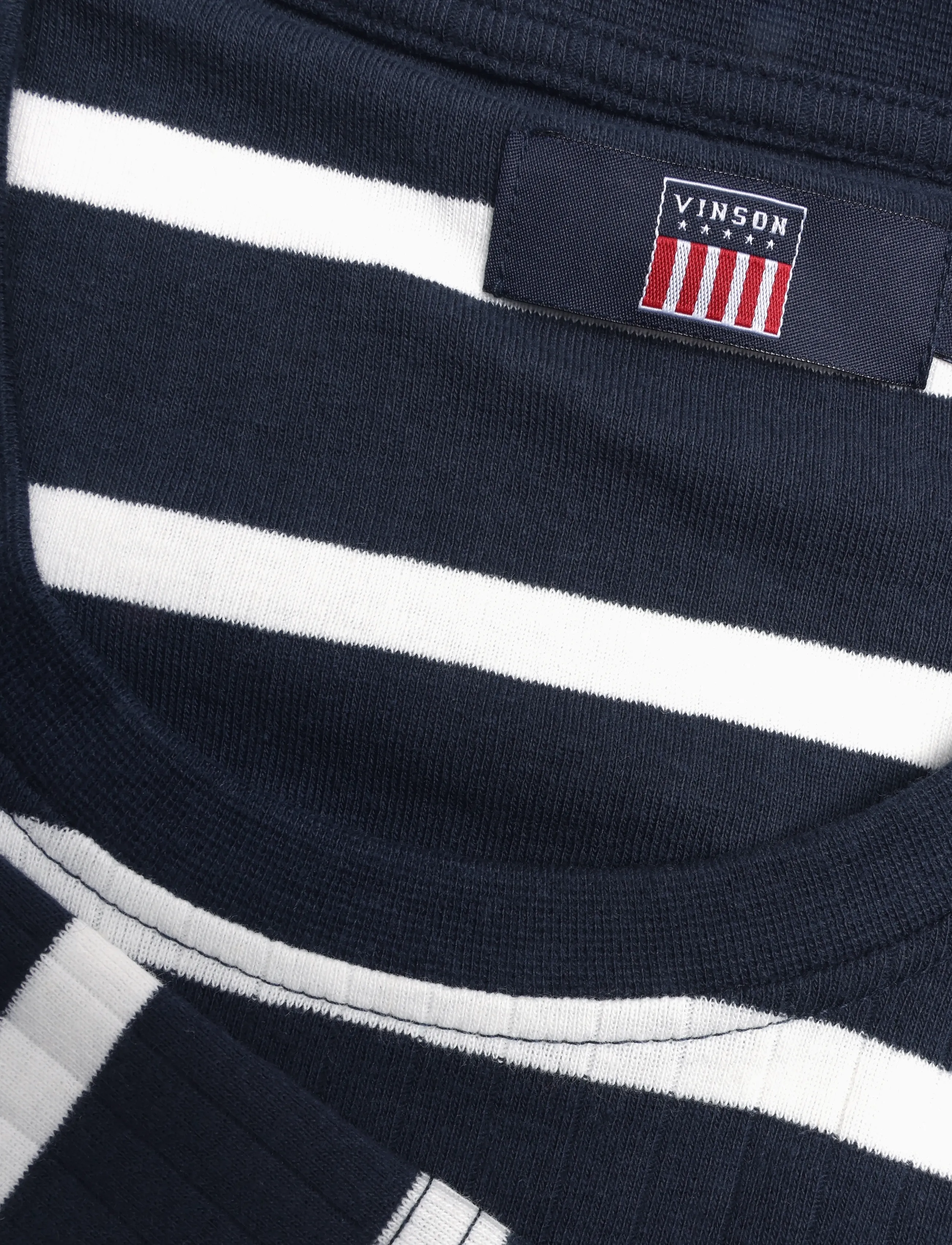 VINSON - VWHELENA STRP TOP LS RIB - höstkläder - dark sapphire striped - 2