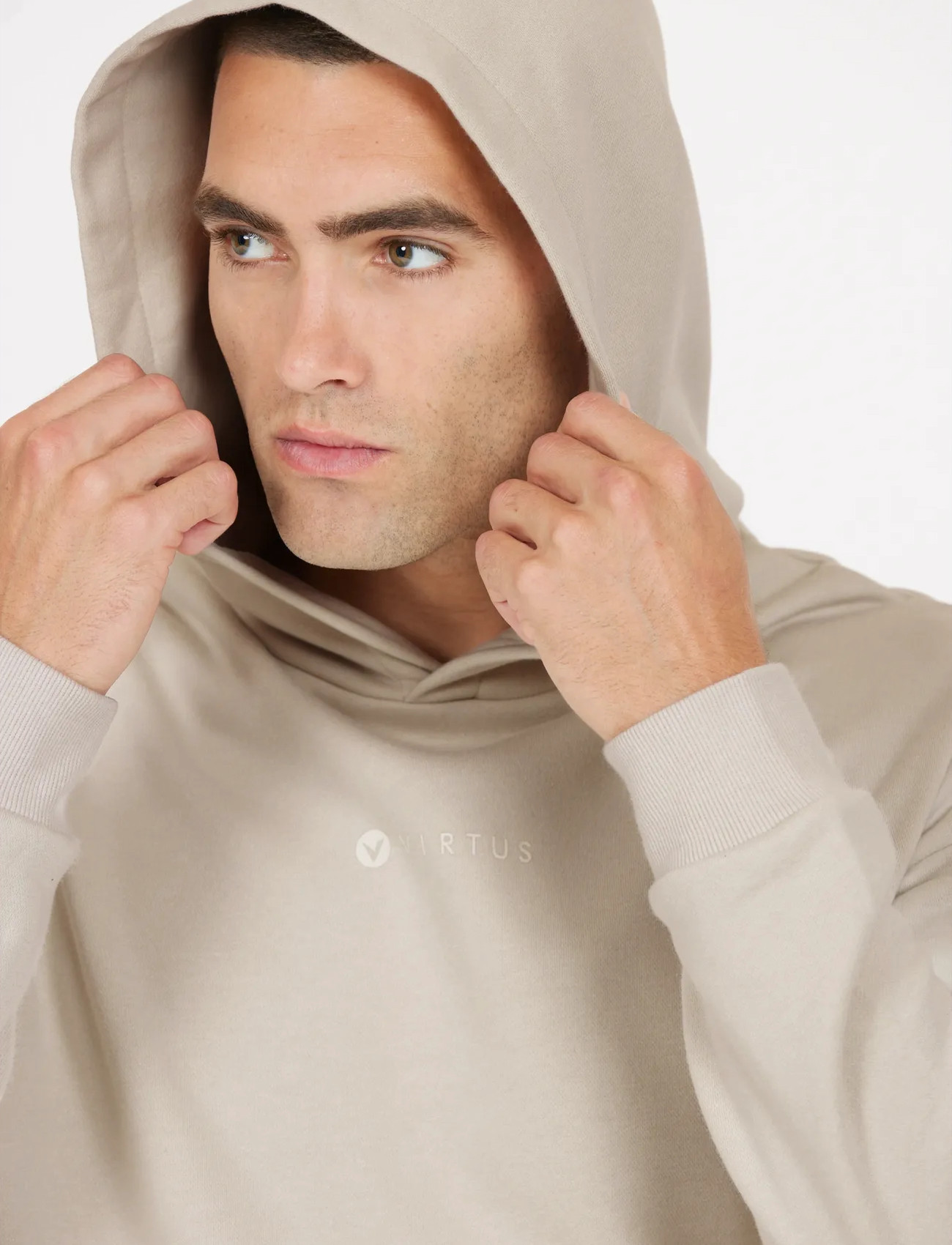 Virtus Jaiden M Hoody, Mænd, Hættetrøje, Cream, Str: M