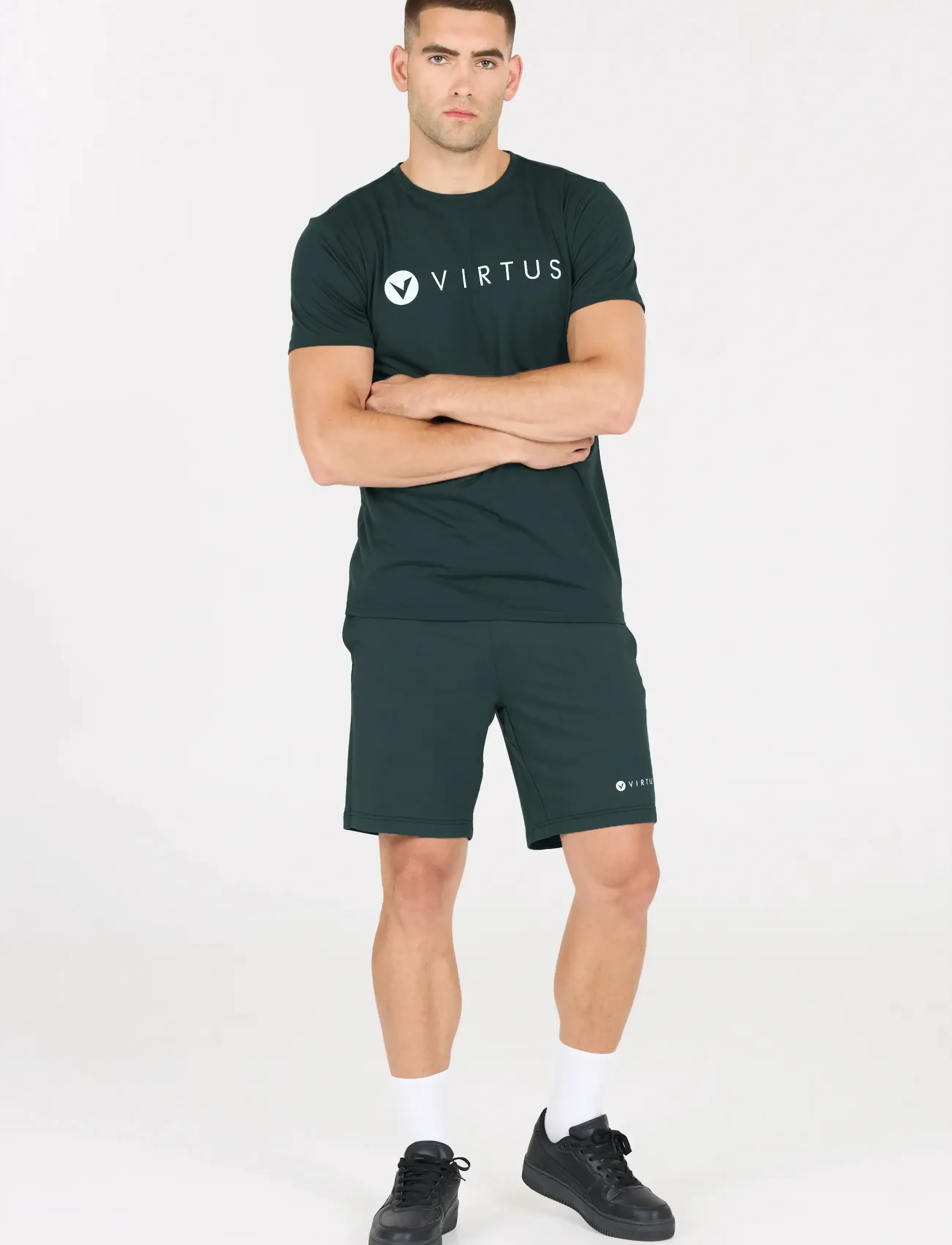 Virtus - Edwardo M S/S Logo Tee - madalaimad hinnad - dusty forest - 0