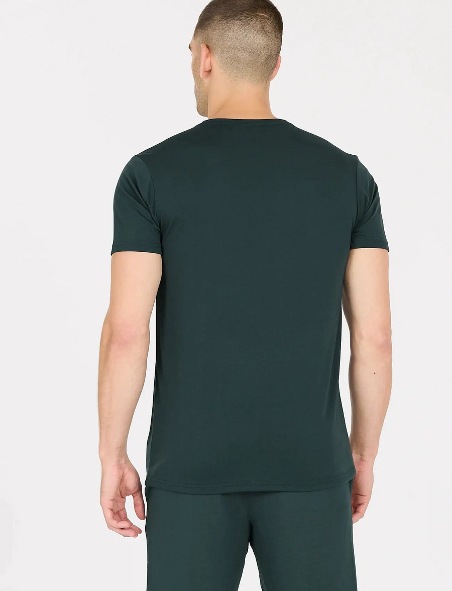 Virtus - Edwardo M S/S Logo Tee - tops & t-shirts - dusty forest - 5