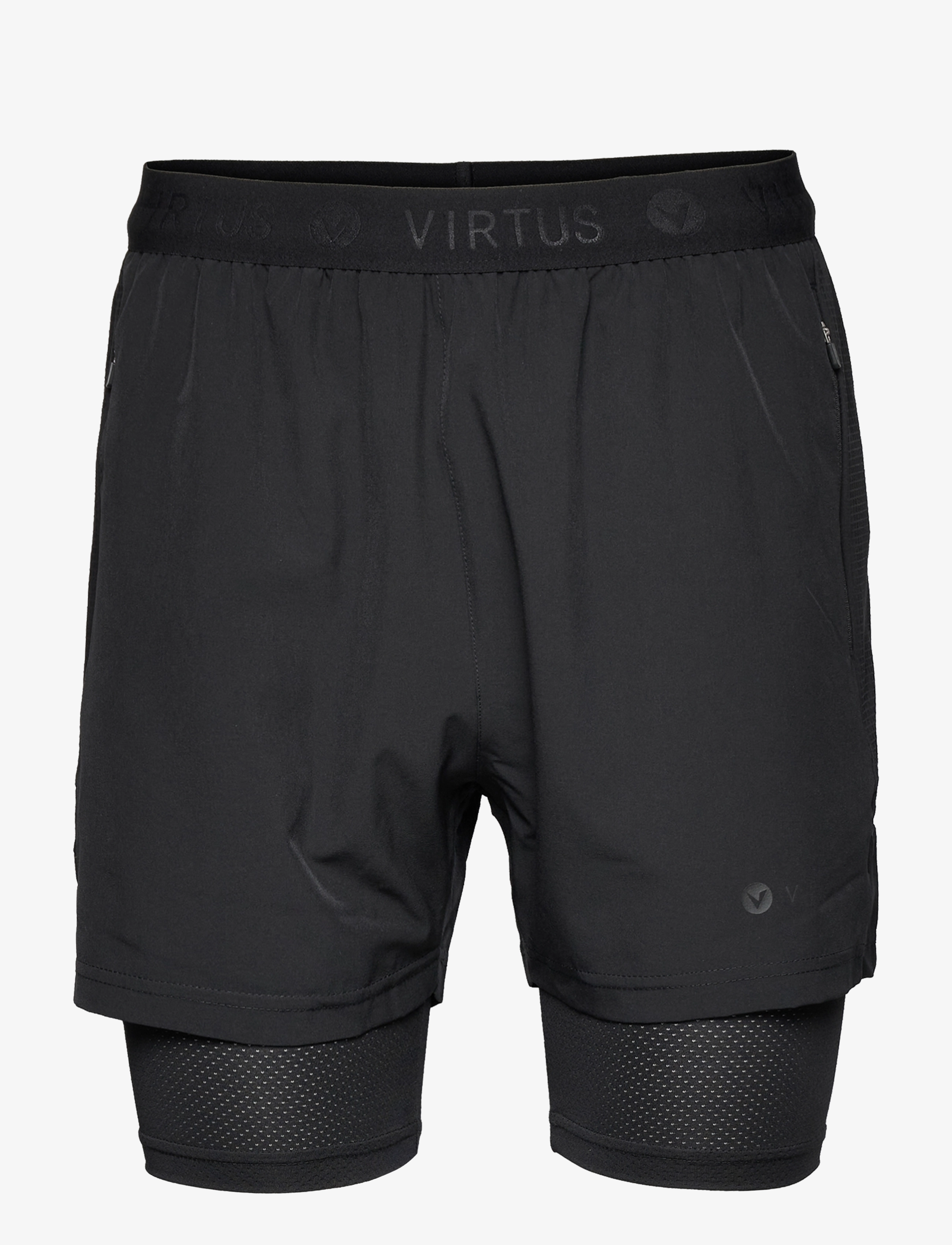 Virtus - Dylan M 2-in-1 Stretch Shorts - treningsshorts - black - 1