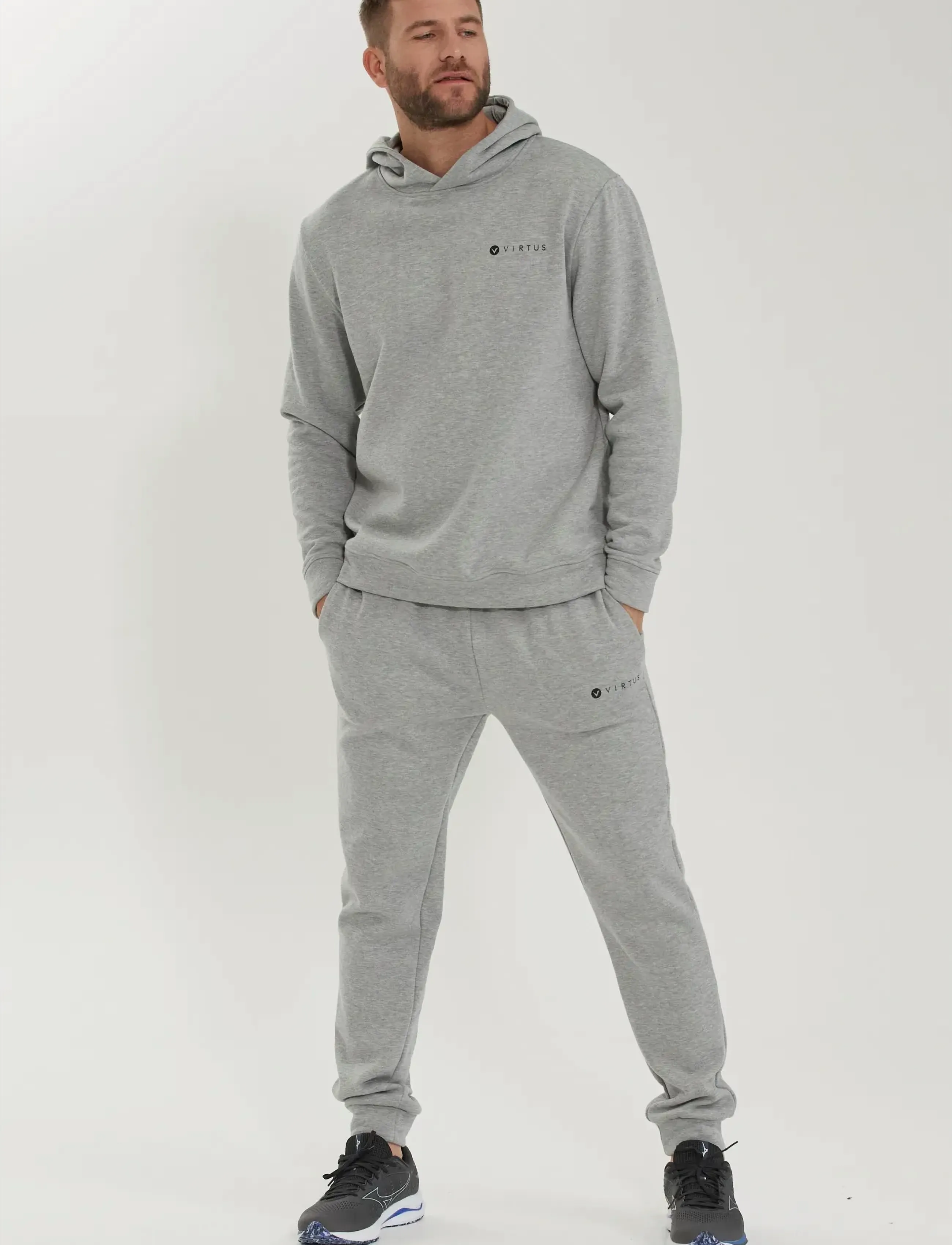 Virtus - Kritow M Hoody - kapuzenpullover - light grey melange - 3