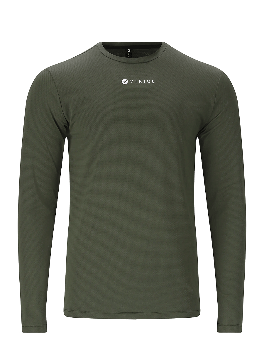 Virtus - Roger V2 M Hyperstretch L/S Tee - t-krekli - kambaba - 1