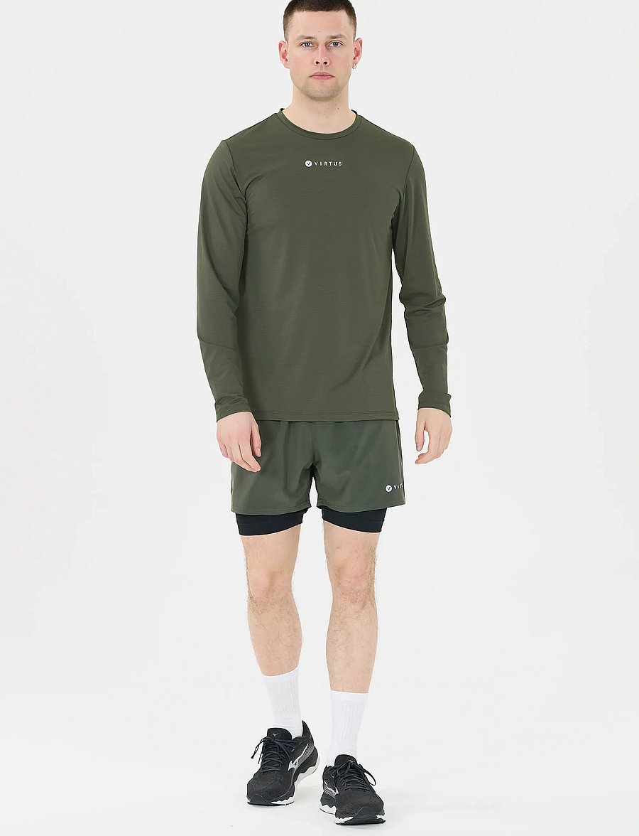 Virtus - Roger V2 M Hyperstretch L/S Tee - t-krekli - kambaba - 4