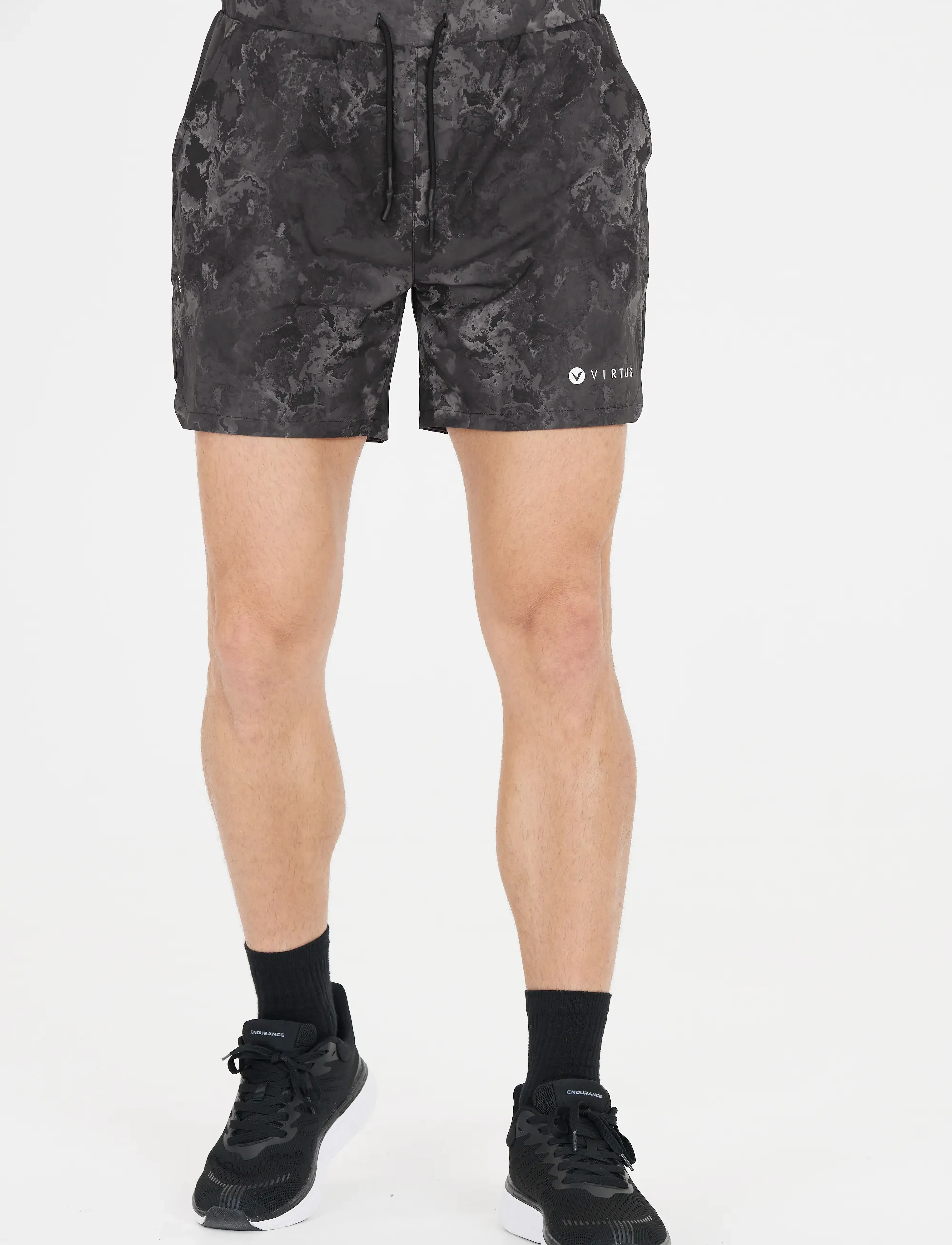 Virtus Callum M Printed Shorts - Streetstyle - PRINT / grey