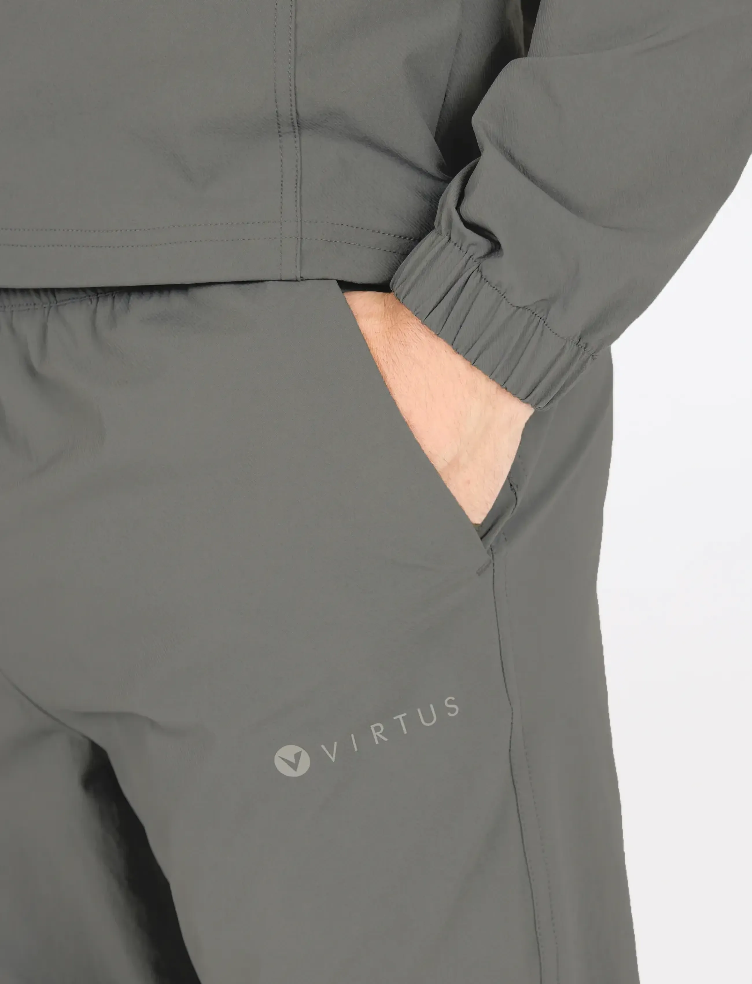 Virtus Jayson M Performance Pants - Sweatpants - SEDONA SAGE / grey