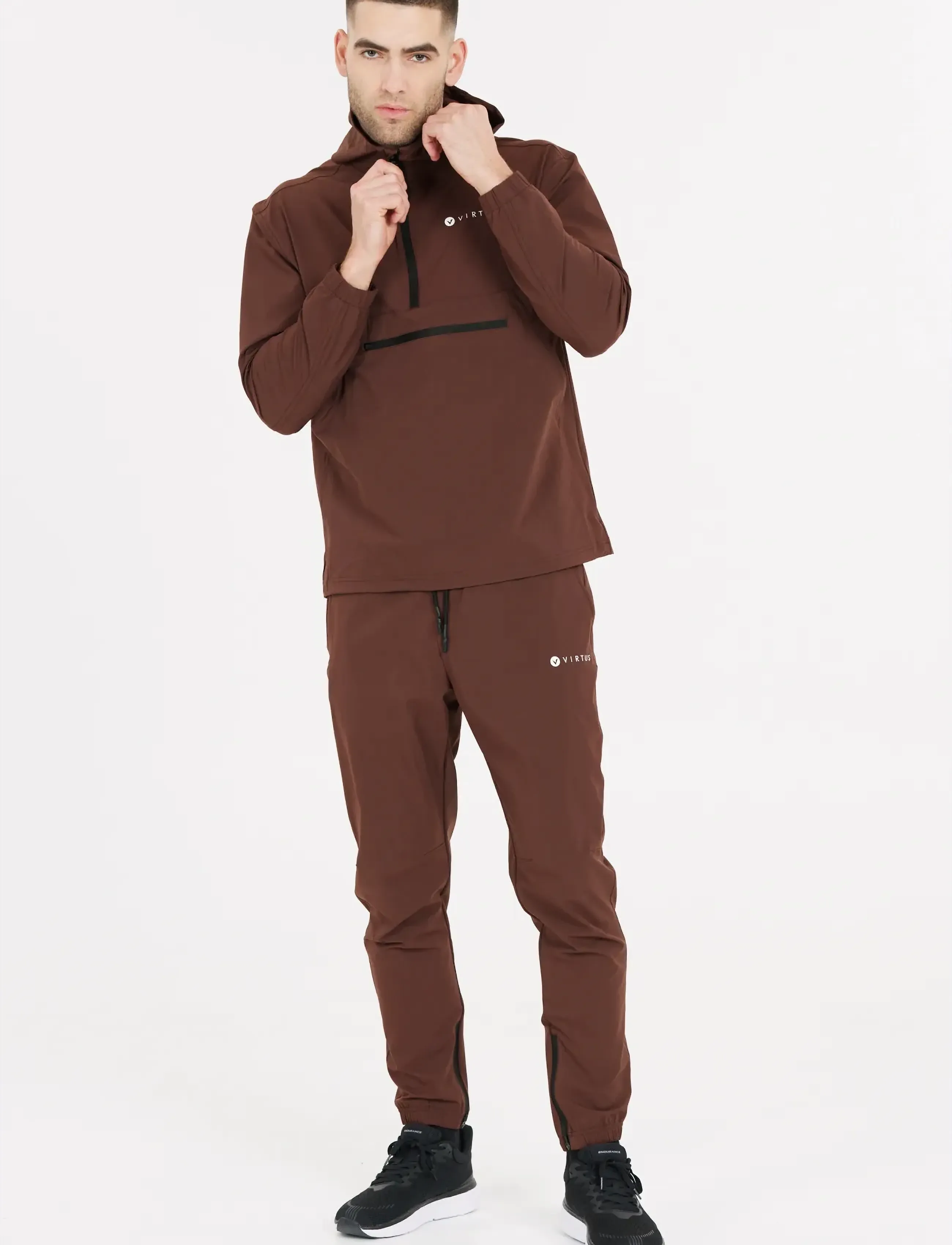Virtus Jayson M Performance Anorak, M, Sport Jackets, Burgunderrot - Anoraks, Männerswear
