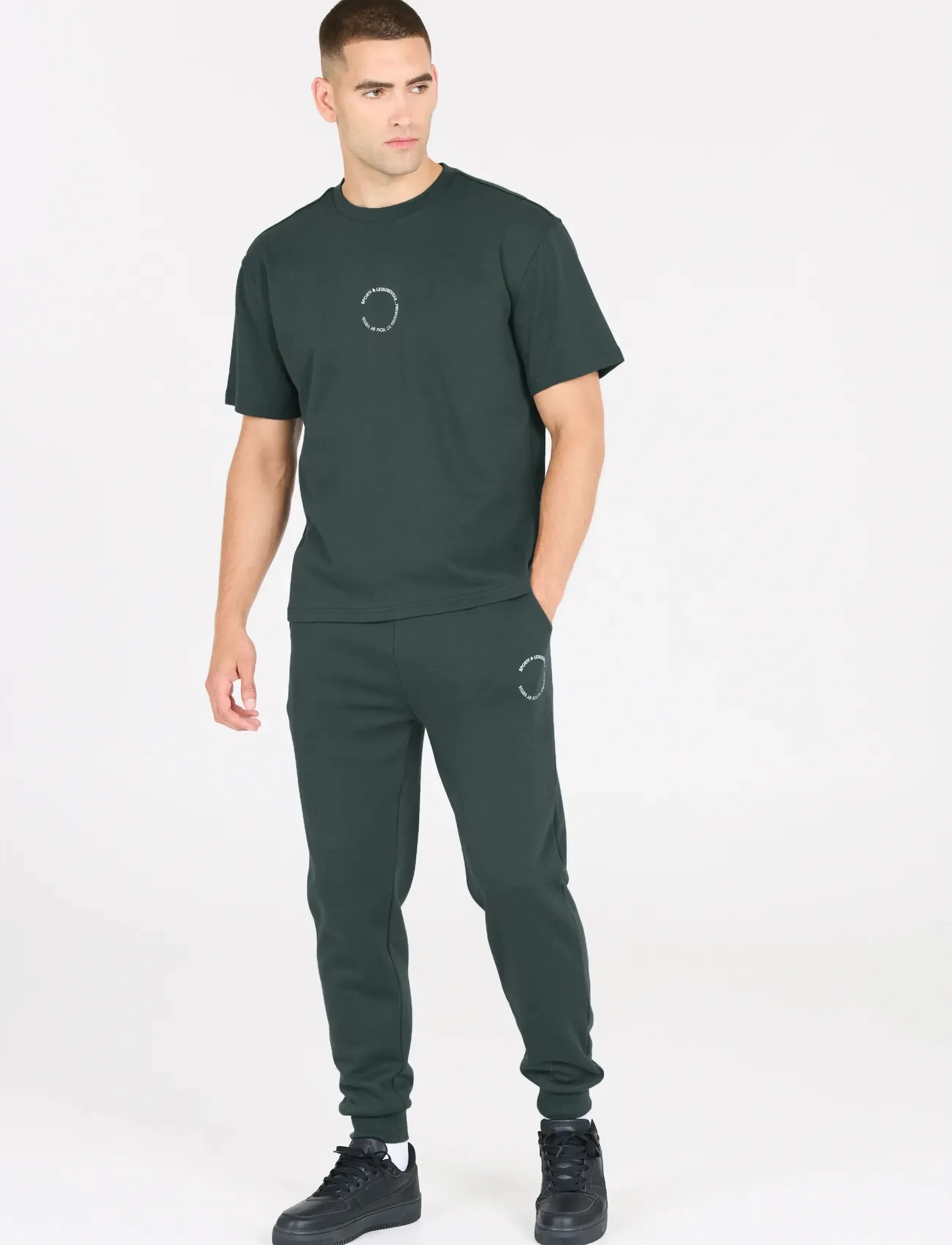 Virtus Harwick M S/S Tee - T-Shirts - DUSTY FOREST / grey