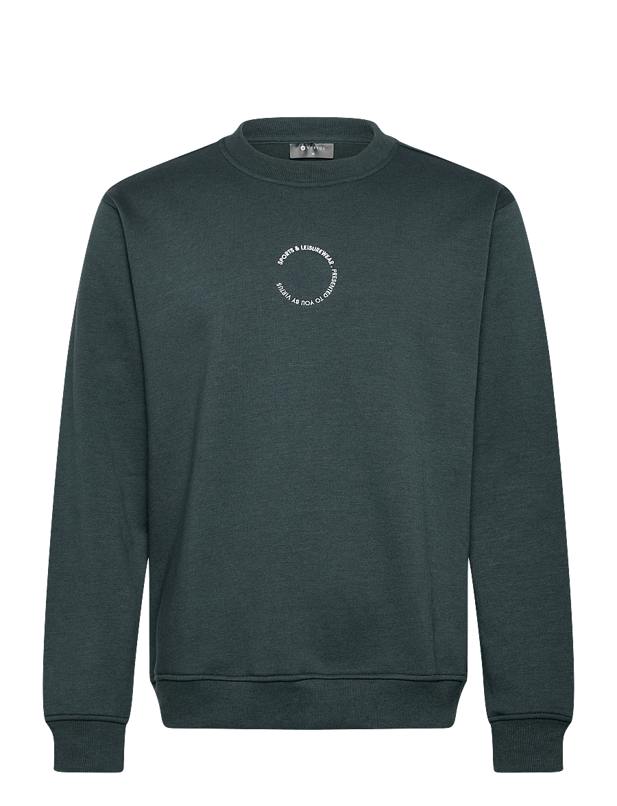Virtus - Harwick M Crew Neck - sweaters - dusty forest - 1