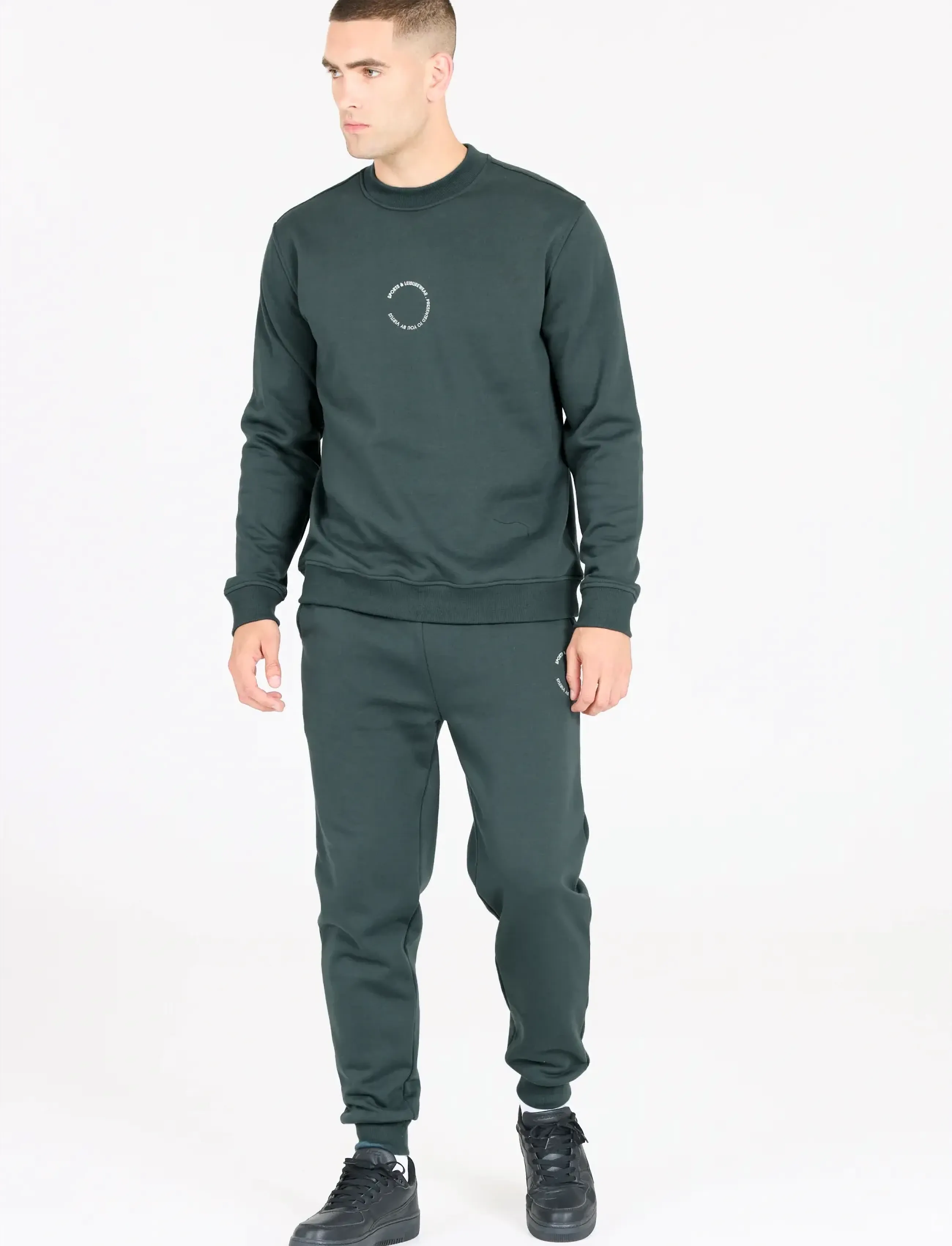 Virtus Harwick M Crew Neck - Sweatshirts - DUSTY FOREST / grey