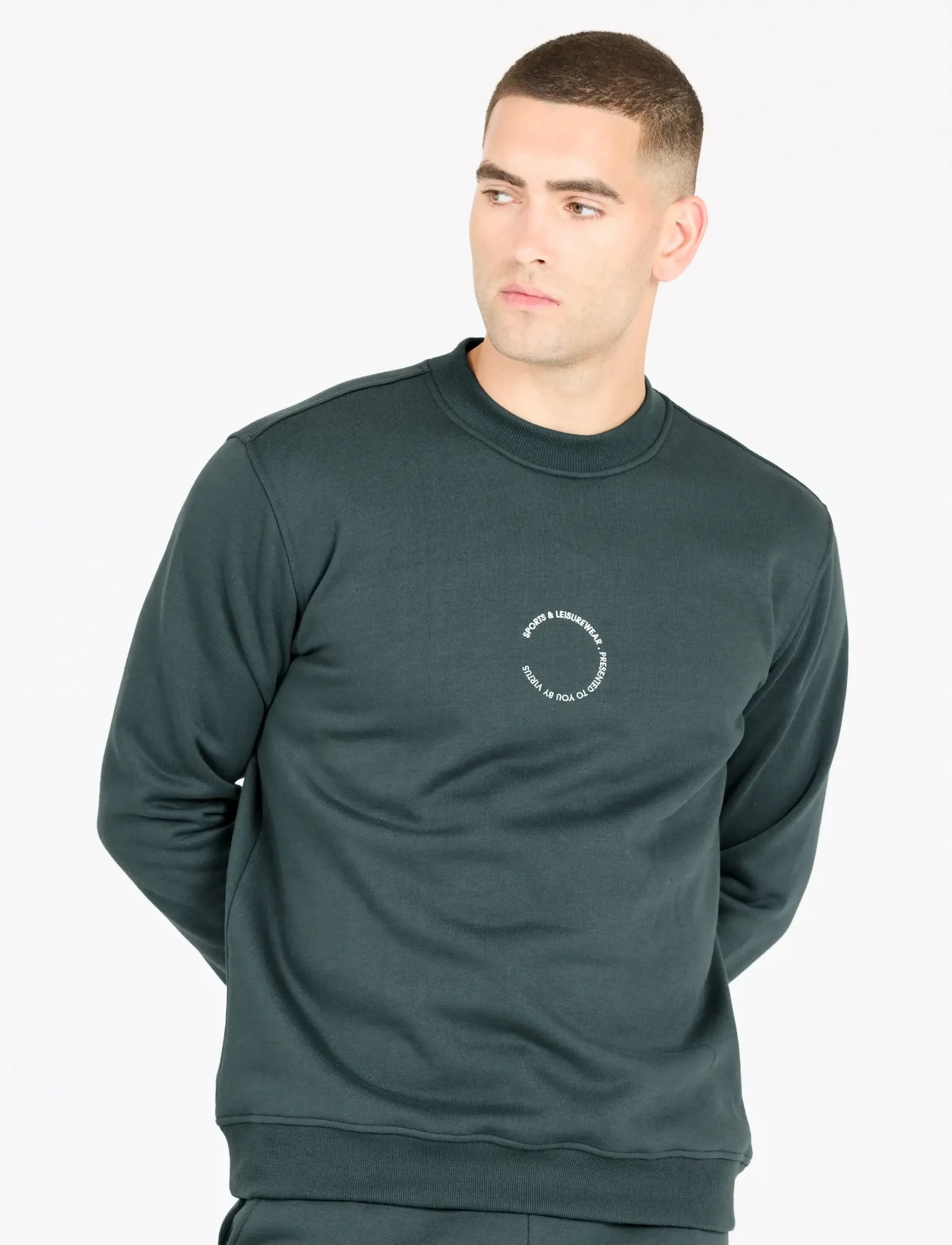 Virtus - Harwick M Crew Neck - sport - dusty forest - 4