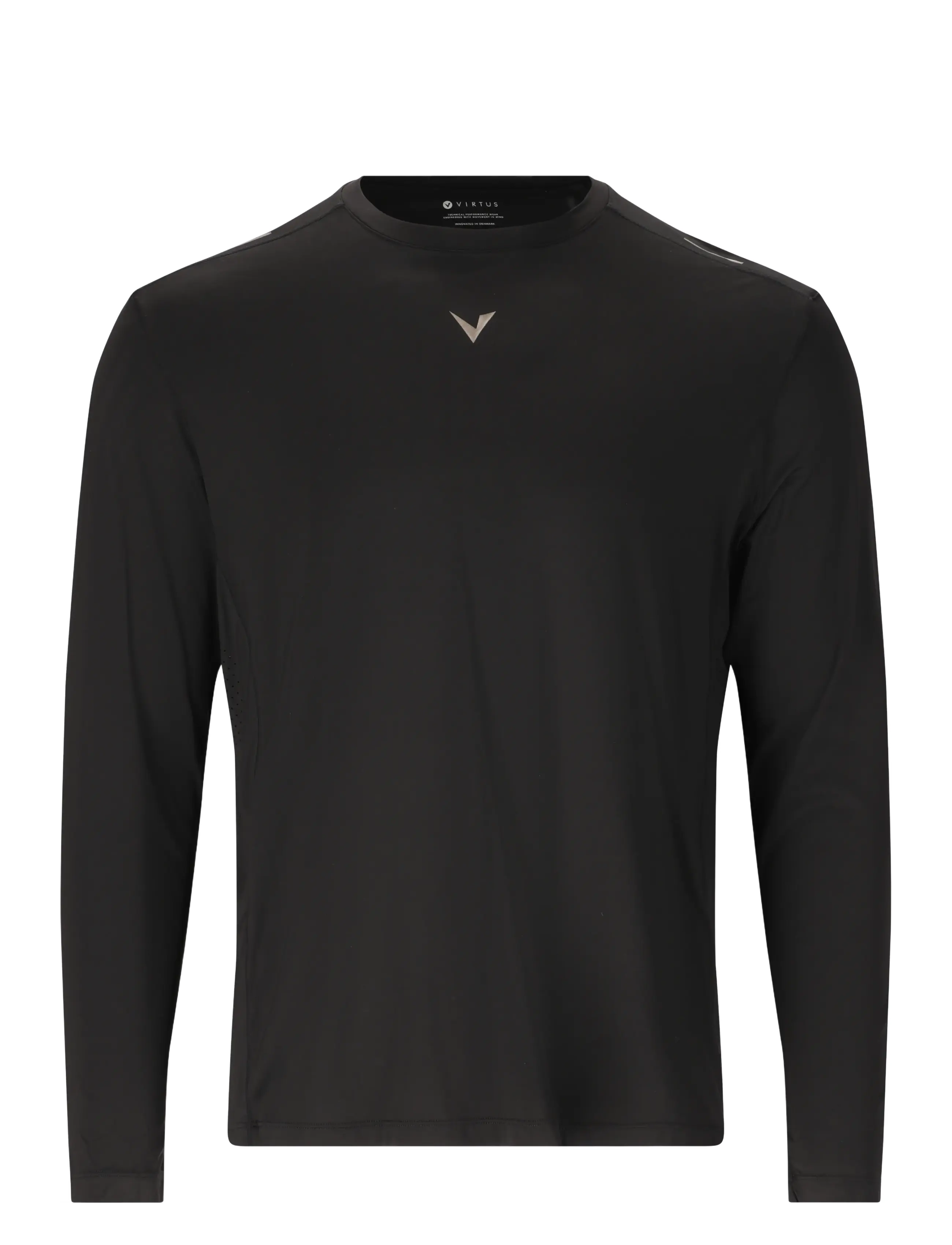 Virtus Walton M LS Performance Tee - Kläder - BLACK / black