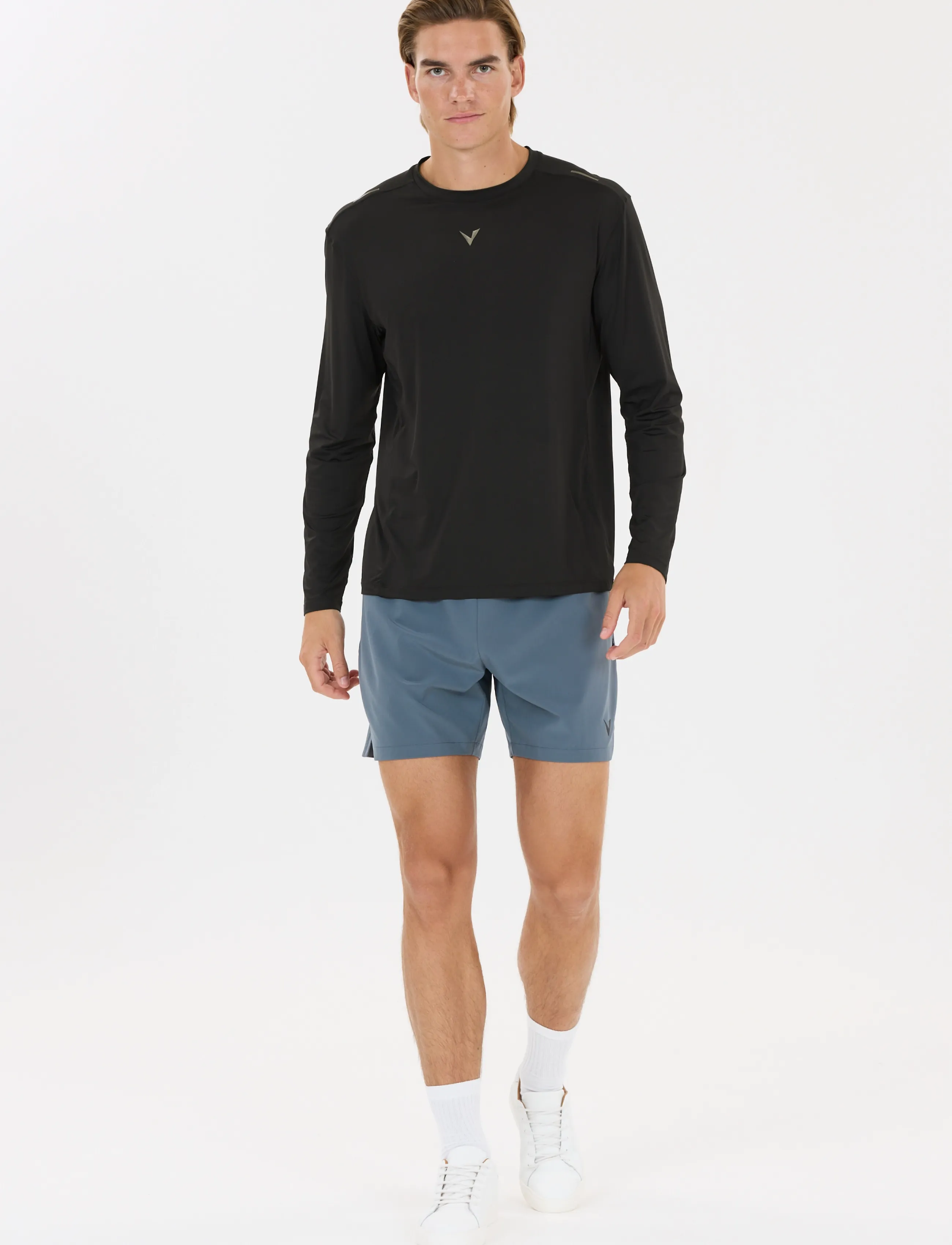 Virtus Walton M Ls Performance Tee, L, Black, Sport Overdele > Sport Long Sleeved Overdele, Herre