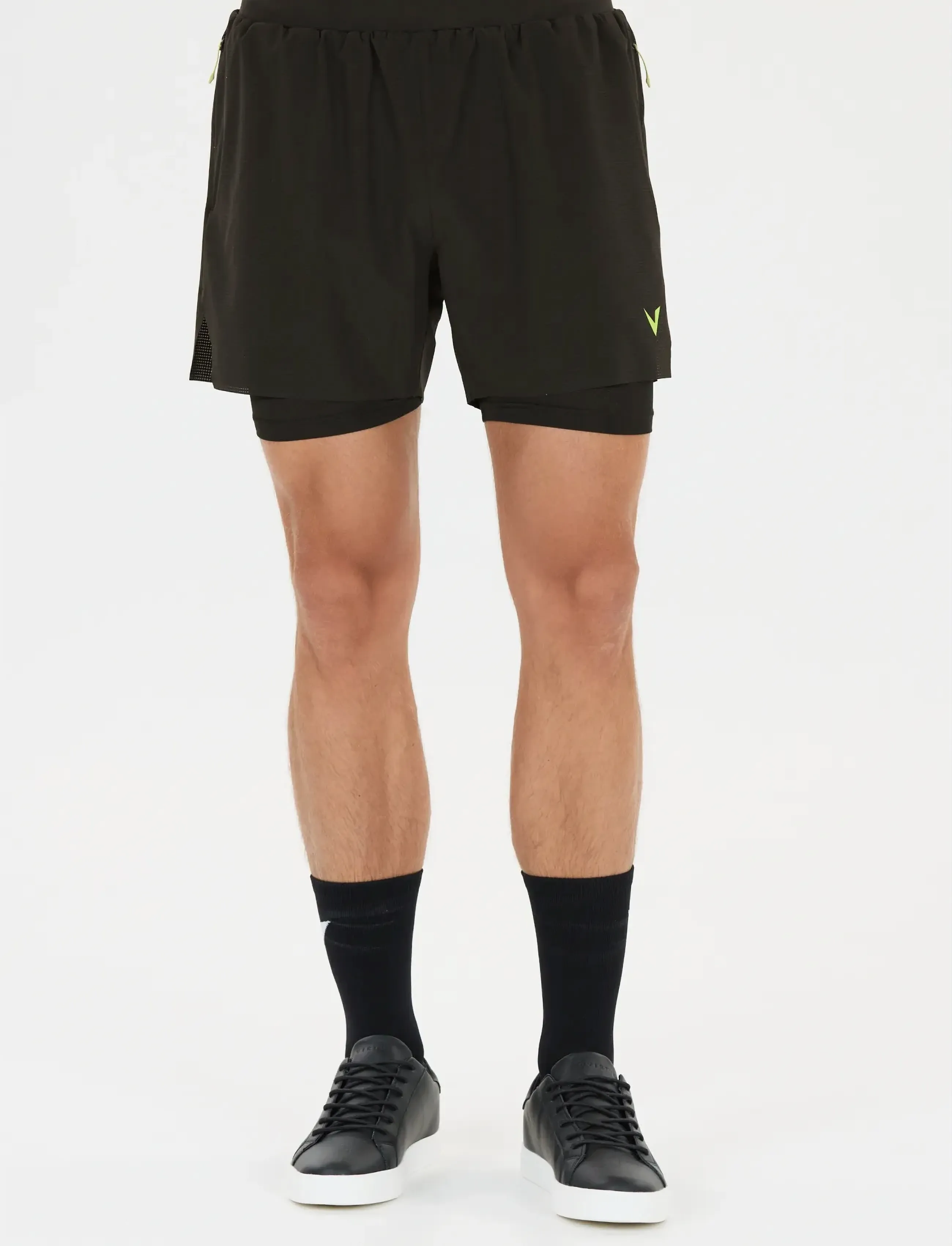 Virtus Ado M 2-in-1 Ripstop Shorts - Tänavastiil - BLACK / black