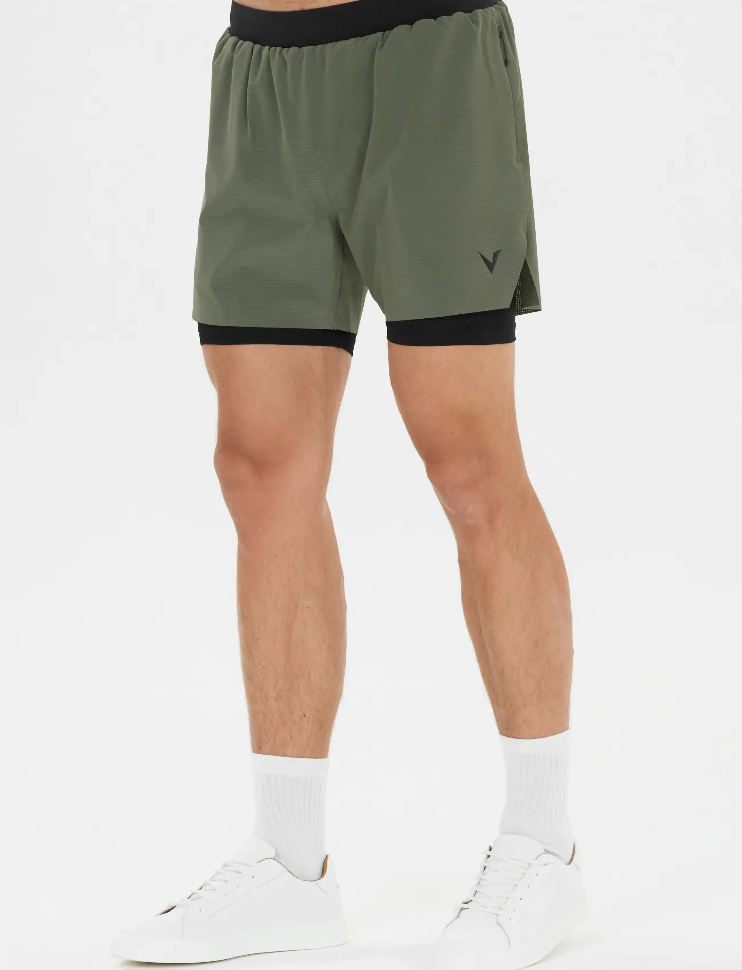 Virtus Ado M 2-in-1 Ripstop Shorts - Streetstyle - PINE / khaki/green