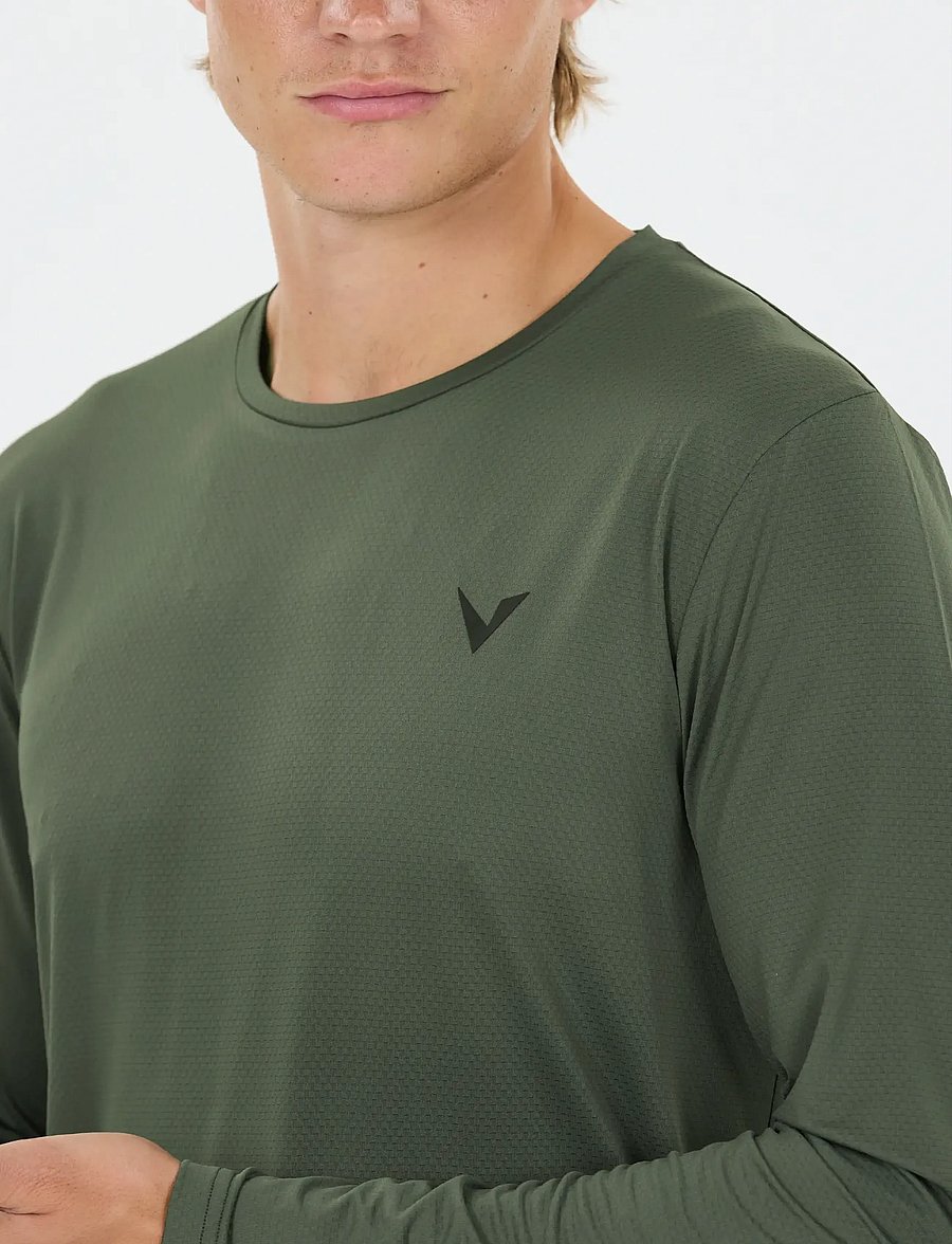 Virtus - Roger V3 M Hyperstretch LS Tee - langarmshirts - pine - 0