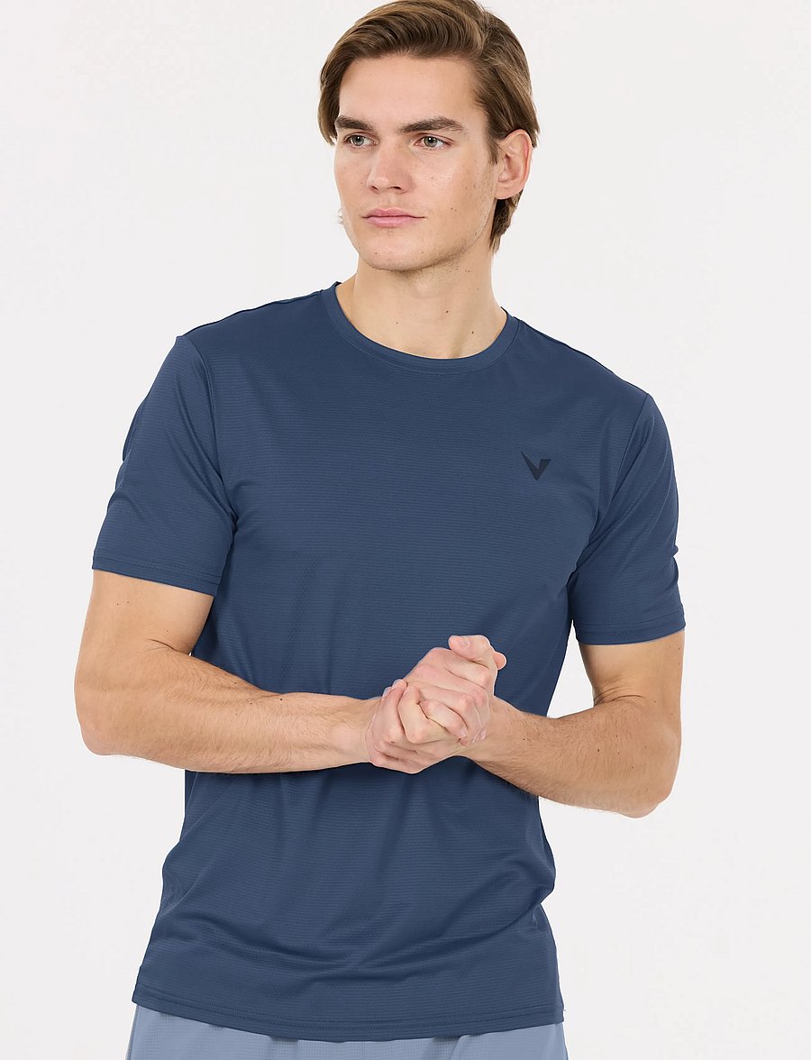 Virtus - Roger V3 M Hyperstretch SS Tee - t-shirts - sargasso sea - 0