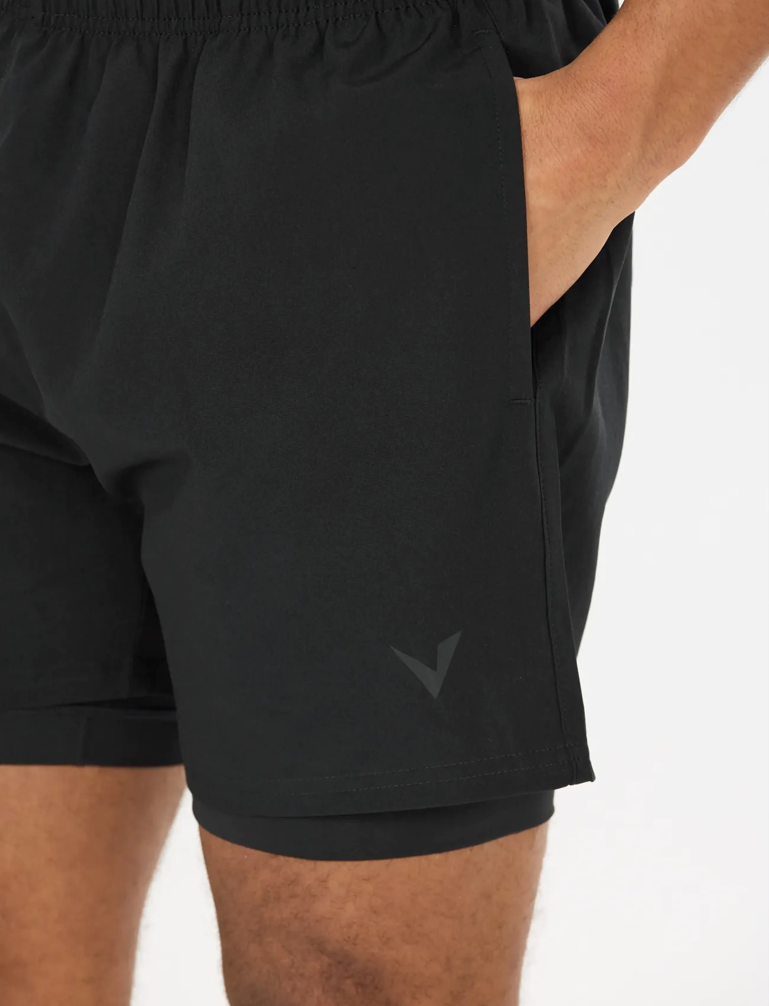 Virtus Zayne V2 M 2-In-1 Shorts, Mænd, 2-i-1 Shorts, Grå, Str: XL