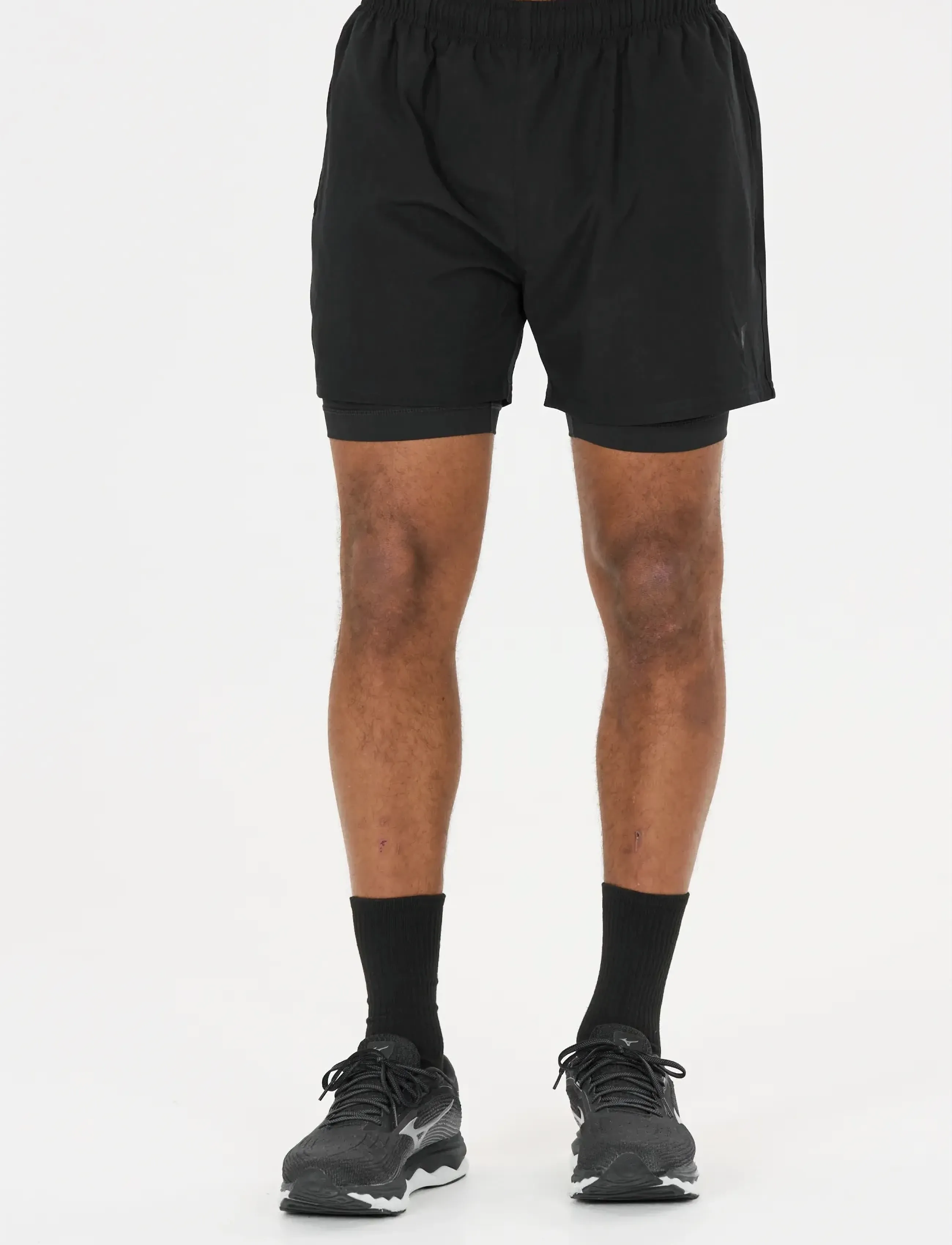 Virtus Zayne V2 M 2-in-1 Shorts - Streetstyle - BLACK / grey