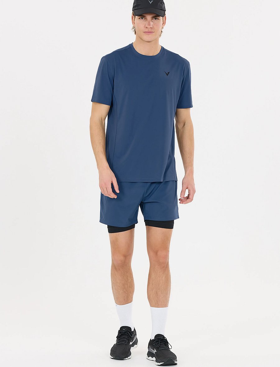 Virtus - Zayne V2 M 2-in-1 Shorts - lühikesed treeningpüksid - sargasso sea - 0