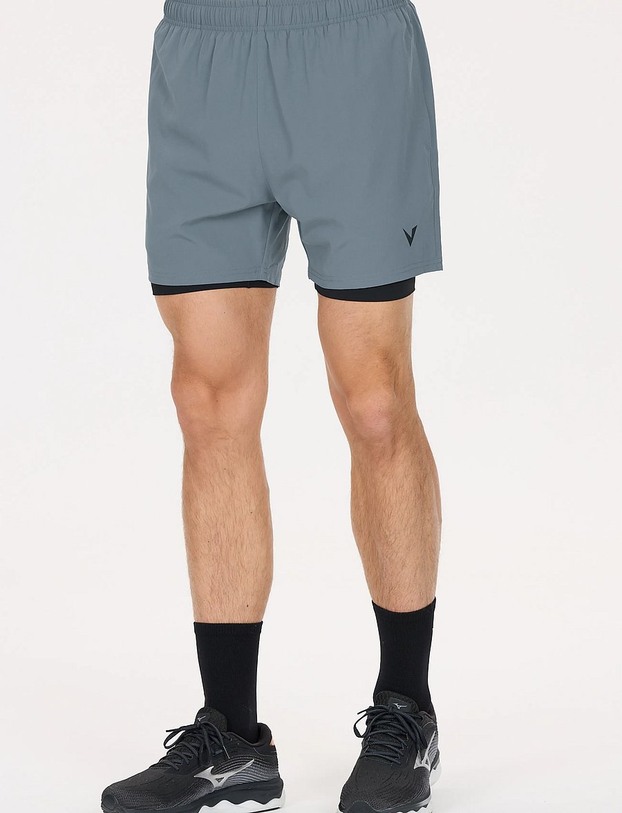 Virtus - Zayne V2 M 2-in-1 Shorts - lühikesed treeningpüksid - stormy weather - 4
