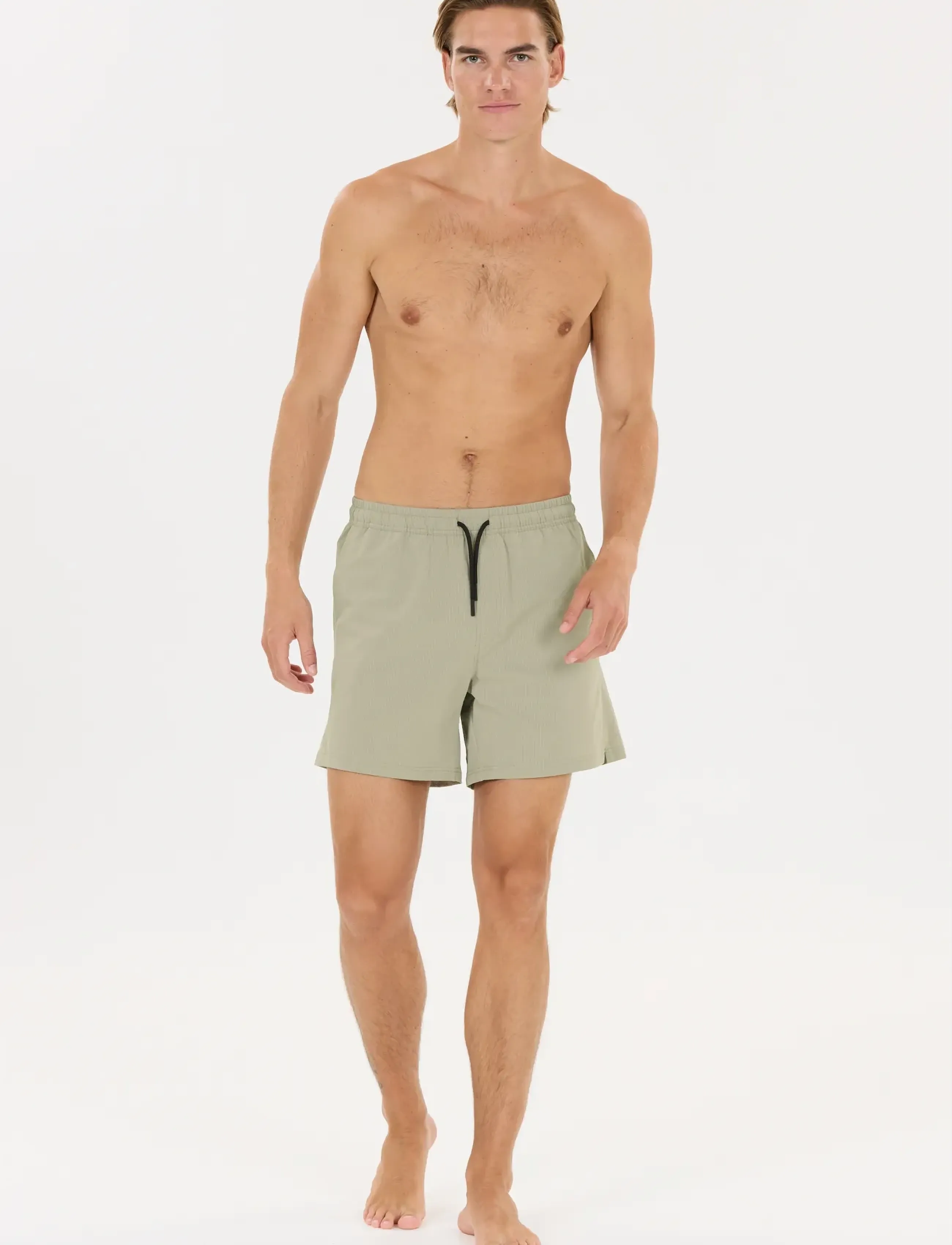 Virtus - Kansae M Seersucker Swim Shorts - shorts de bain - dried sage - 4