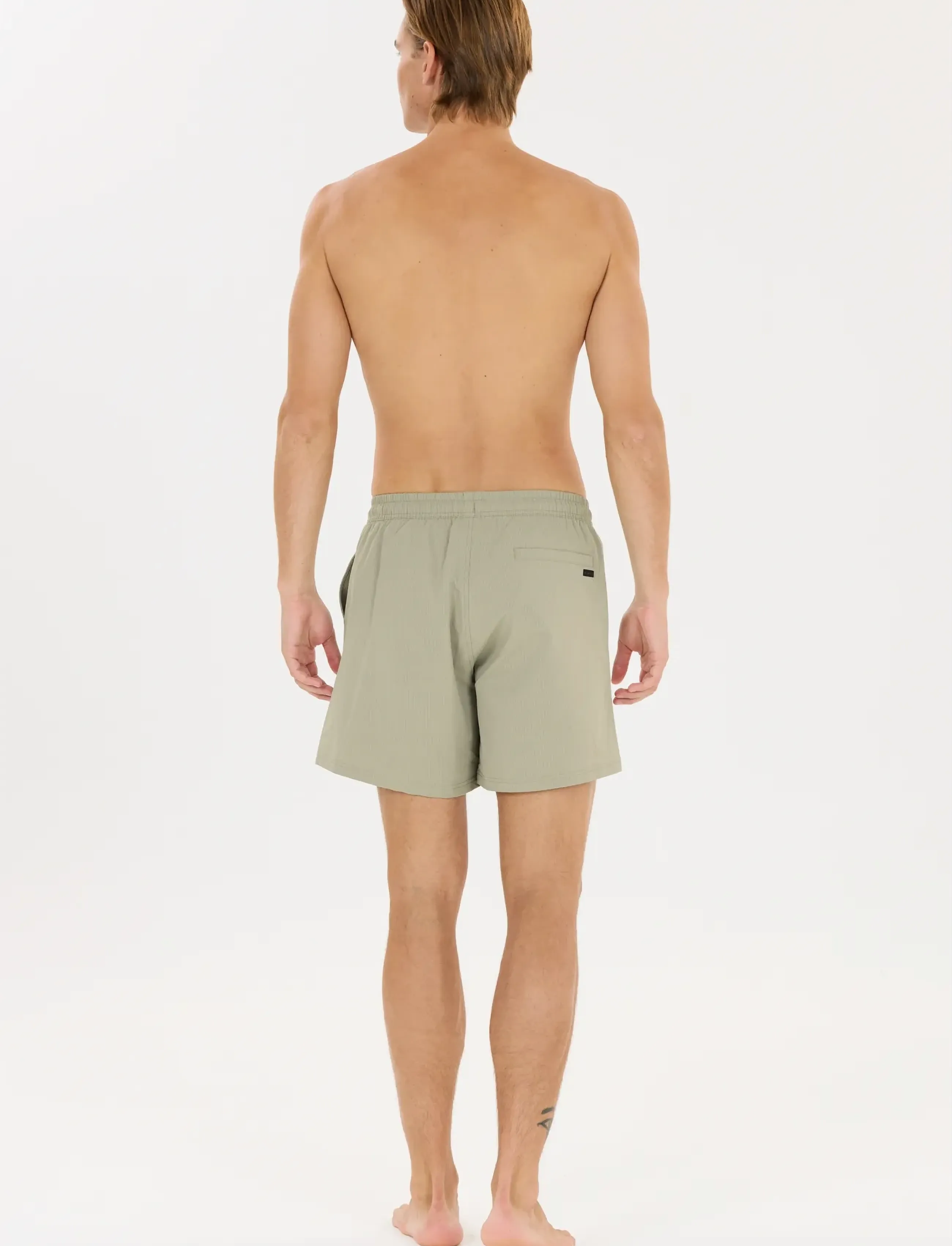 Virtus - Kansae M Seersucker Swim Shorts - shorts de bain - dried sage - 5