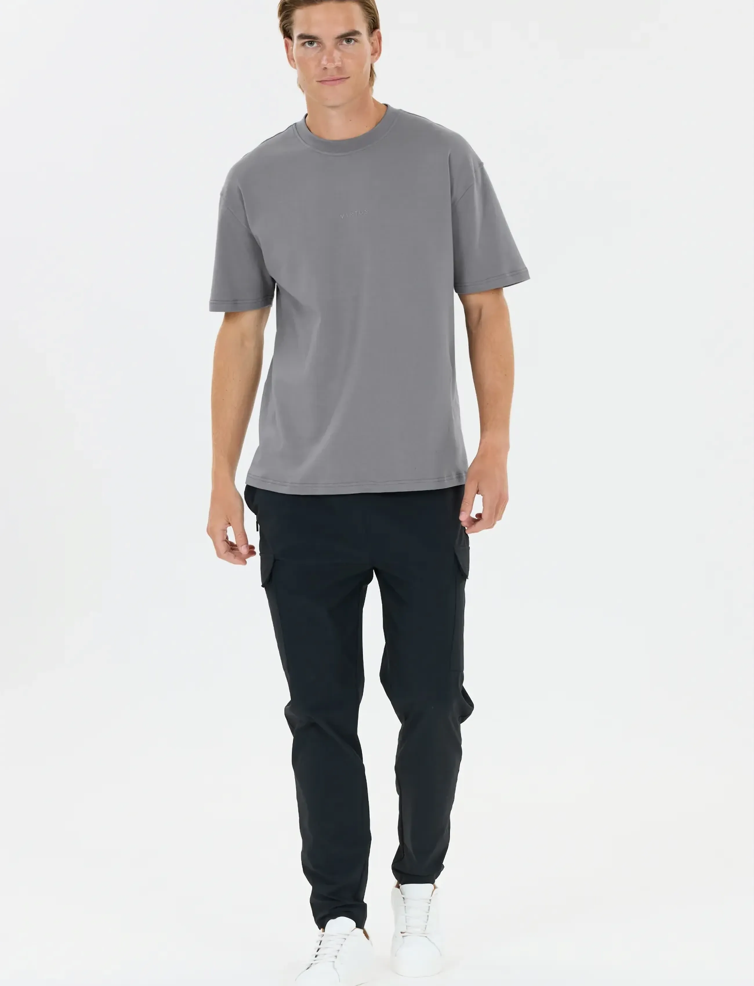 Virtus - Roake V2 M SS Tee - madalaimad hinnad - lagune gray - 3
