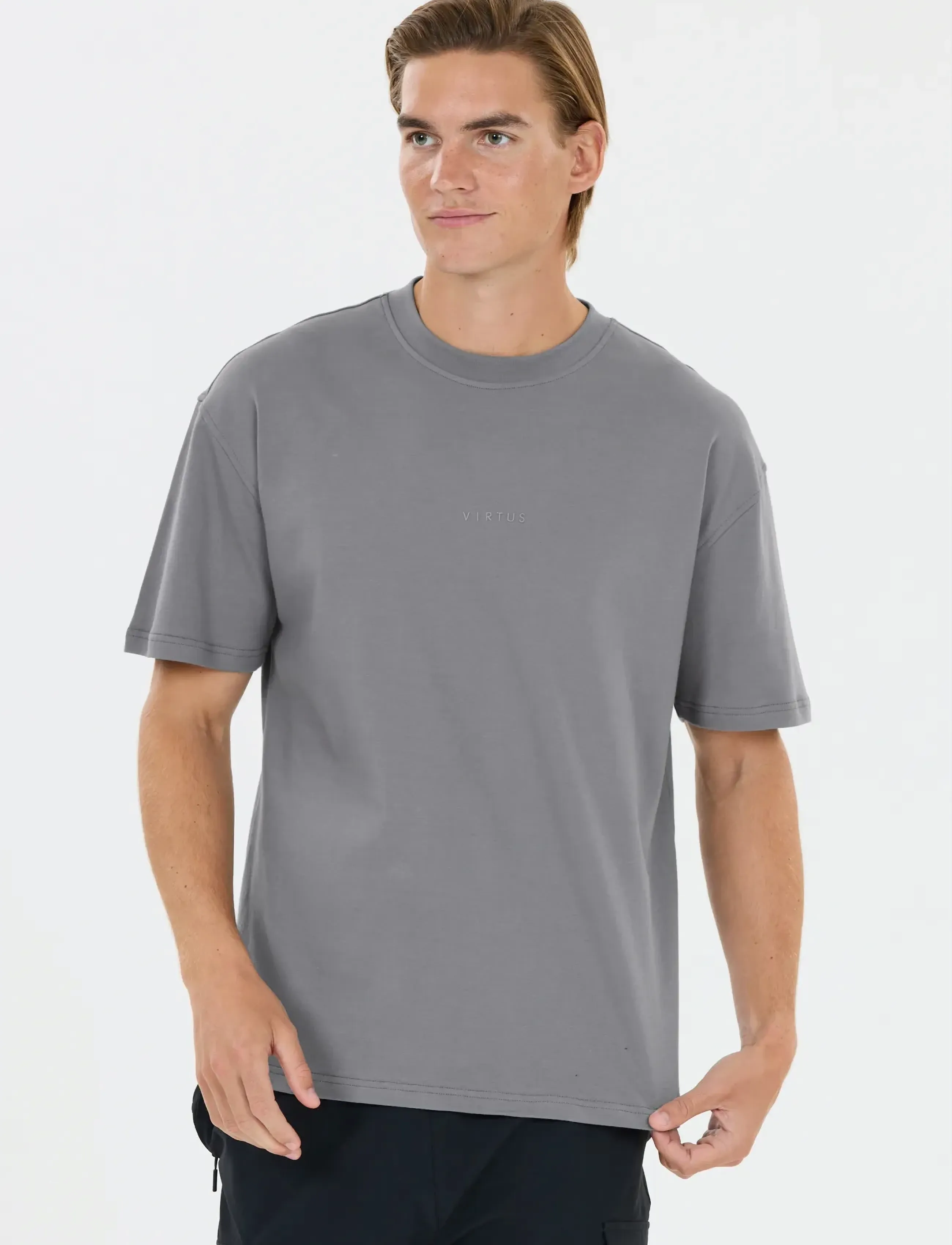 Virtus - Roake V2 M SS Tee - madalaimad hinnad - lagune gray - 5