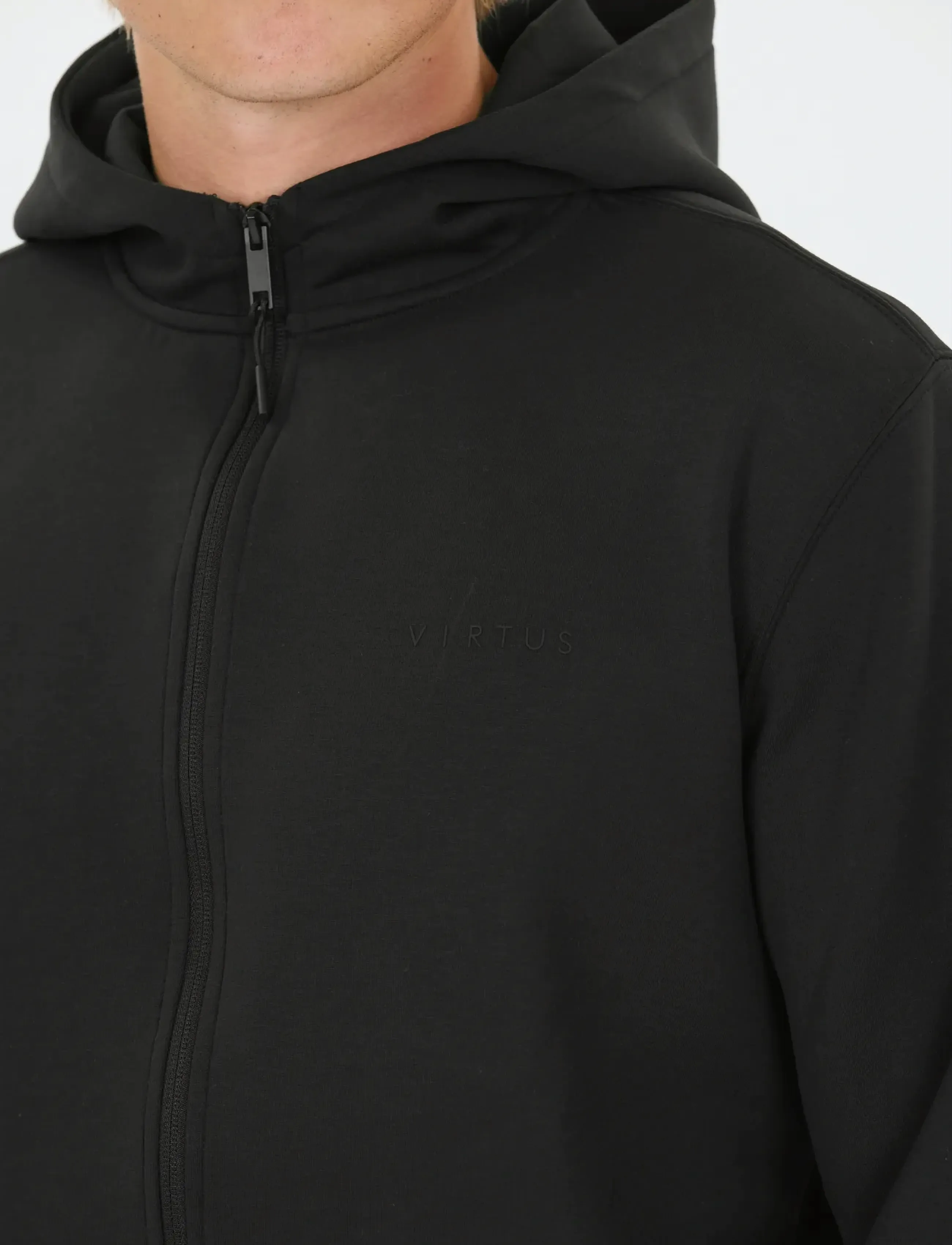 Virtus Taro V2 M Technical Full-Zip Hoody, L, Black, Sport Sweatshirts & Hoodies > Sport Hoodies, Herre