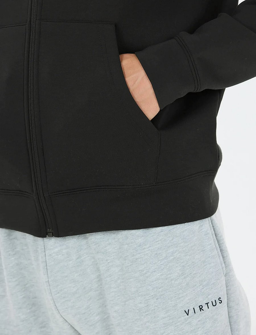 Virtus - Taro V2 M Technical Full-Zip Hoody - overdeler - black - 3