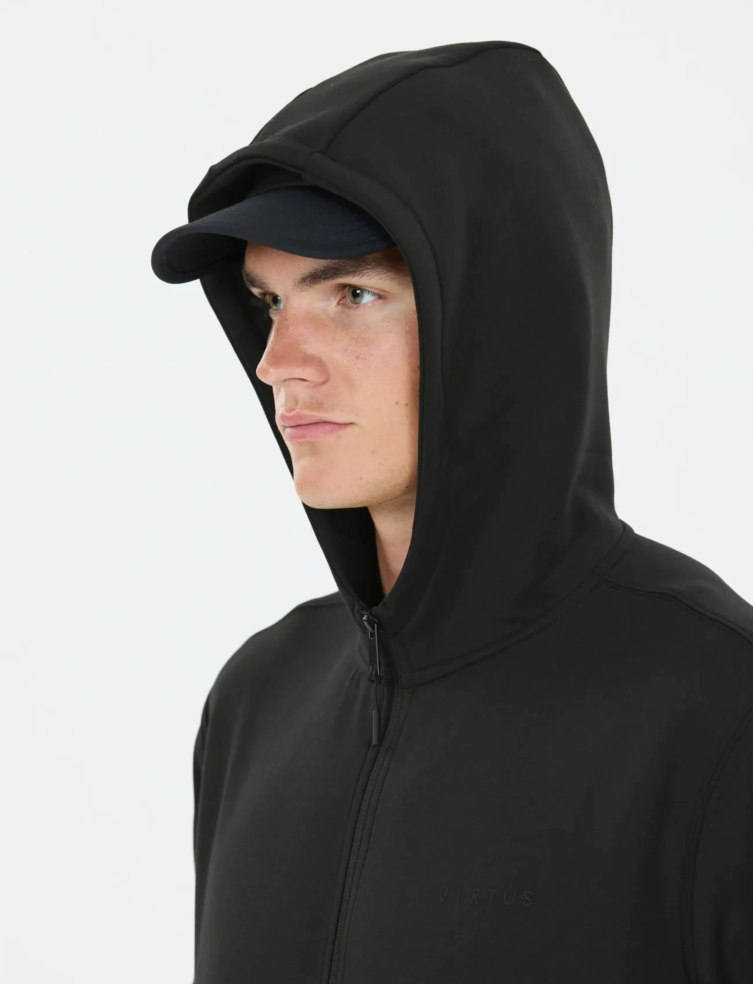 Virtus - Taro V2 M Technical Full-Zip Hoody - tops - black - 4