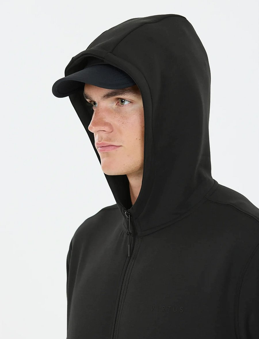 Virtus - Taro V2 M Technical Full-Zip Hoody - overdeler - black - 4