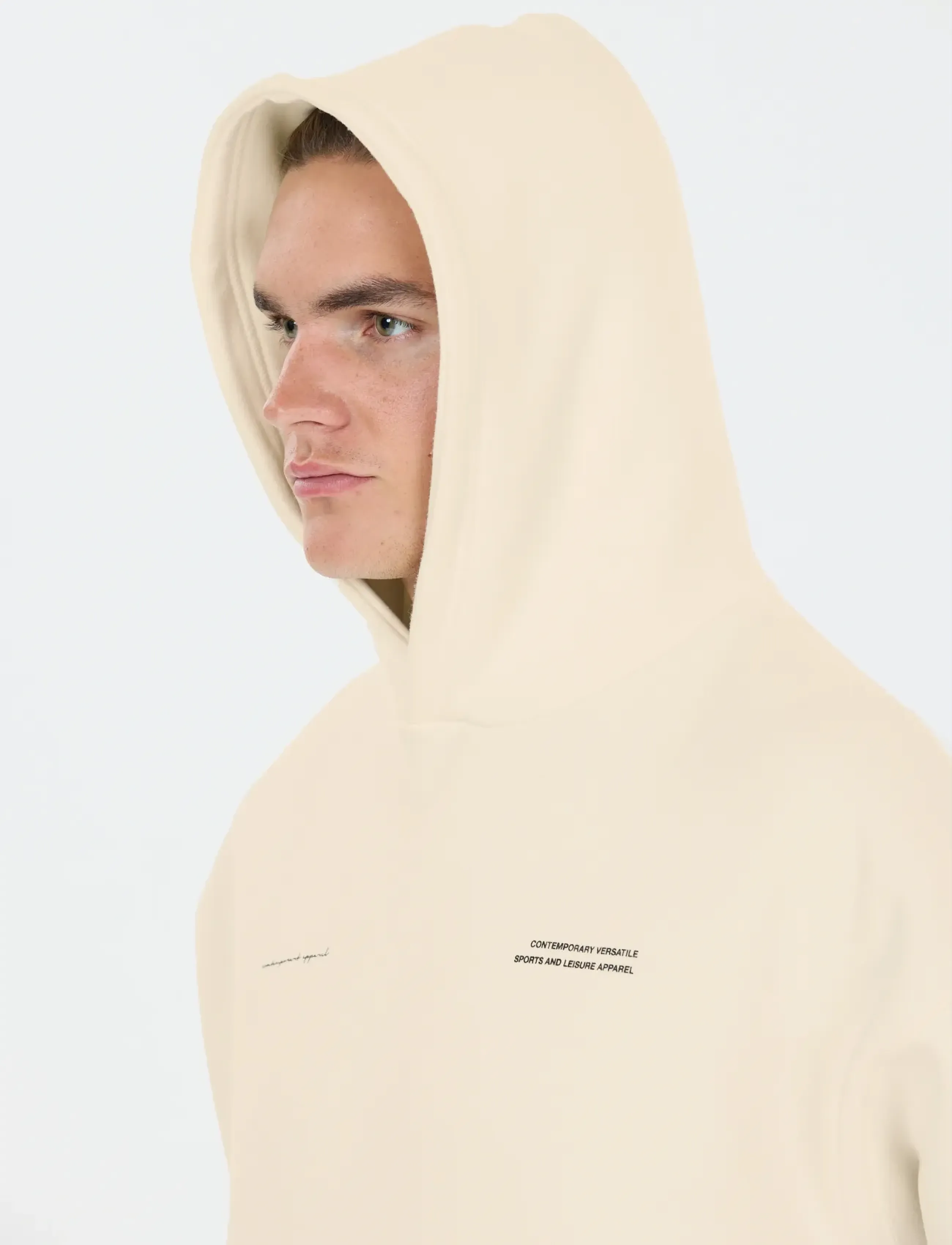 Virtus - Brody M Graphic Hoody - kapuzenpullover - egret - 5
