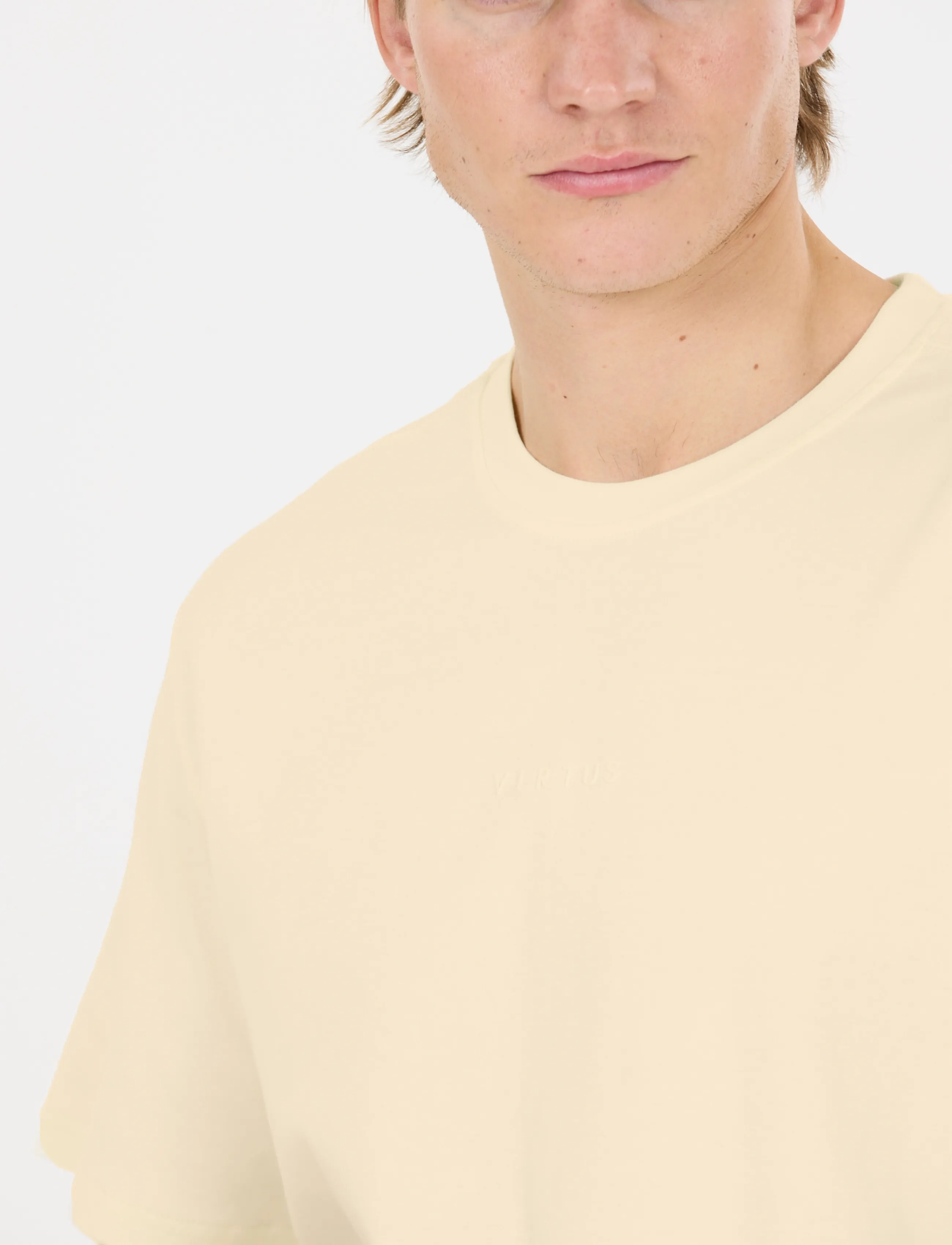 Virtus Dill M Tee - T-shirts - BIRCH / cream
